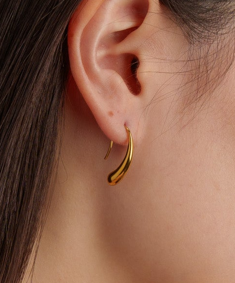 ドロップフックピアス【Gold】