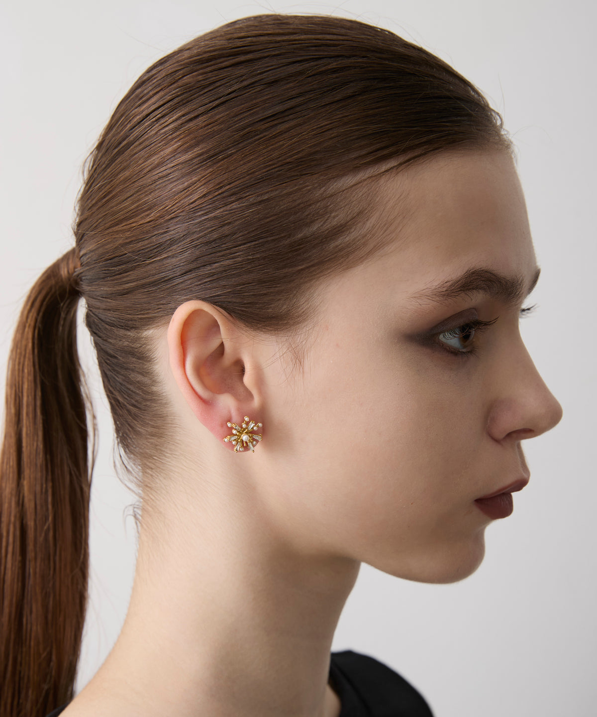 立体フラワーピアス【Gold】