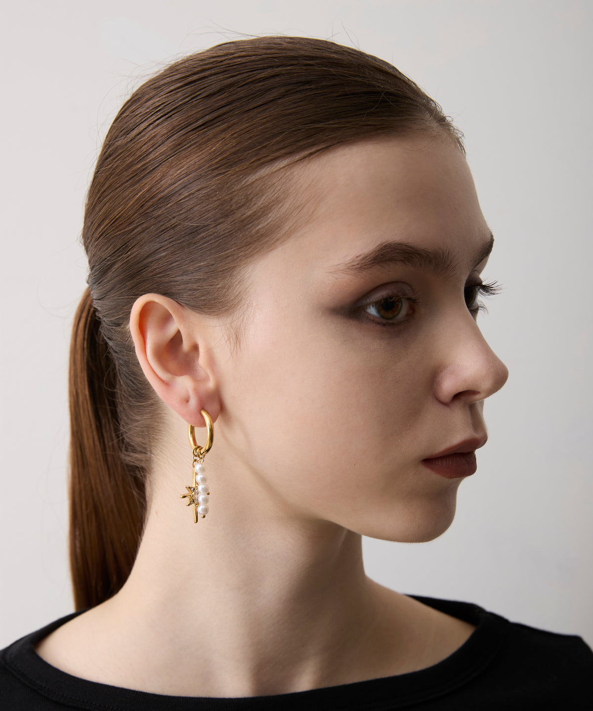 マルチウェイアシメチャームピアス【Gold】