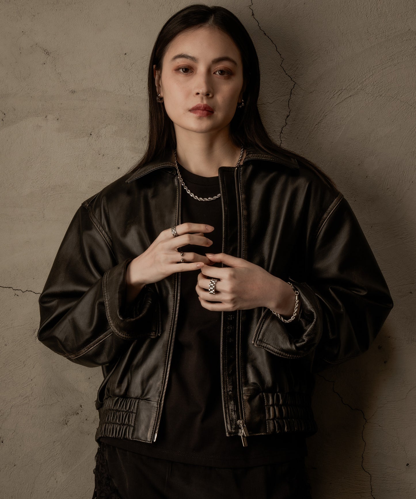 ツイストチェーンネックレス【Silver】