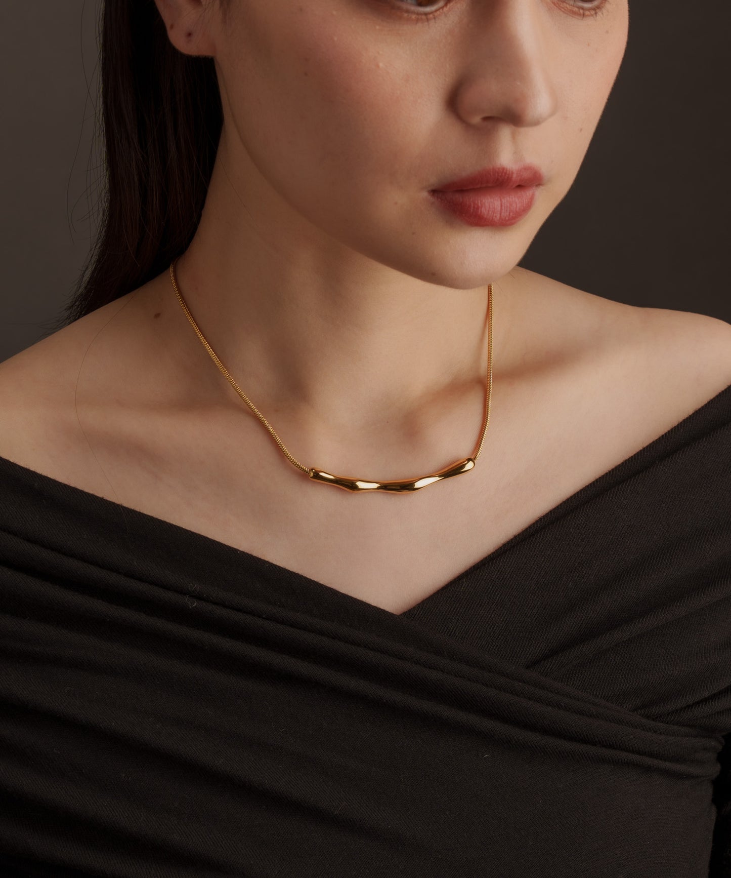 ツウィッグチェーンネックレス【Gold】