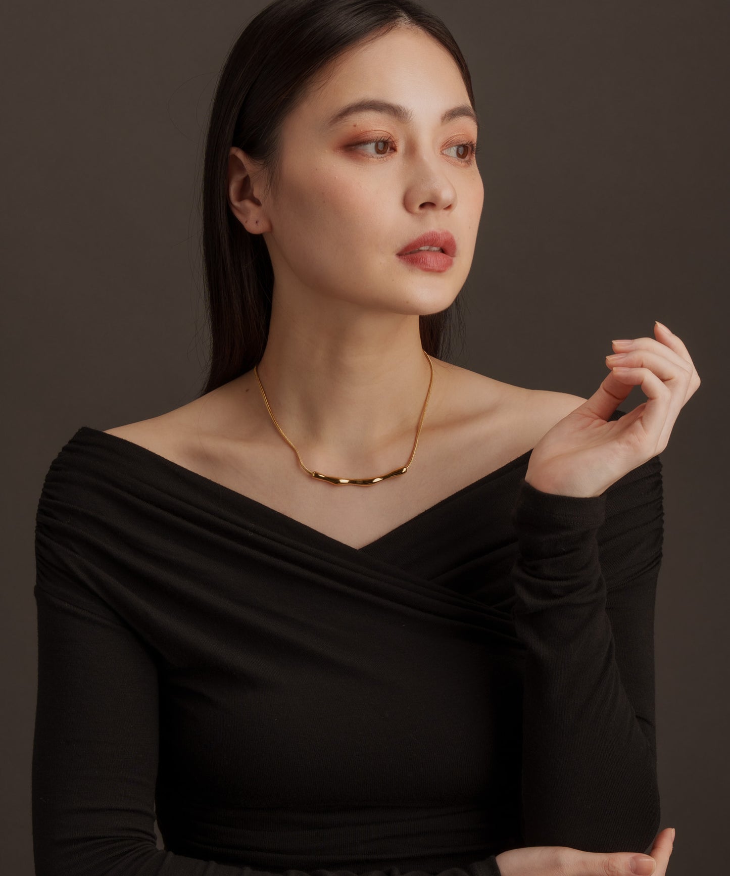 ツウィッグチェーンネックレス【Gold】