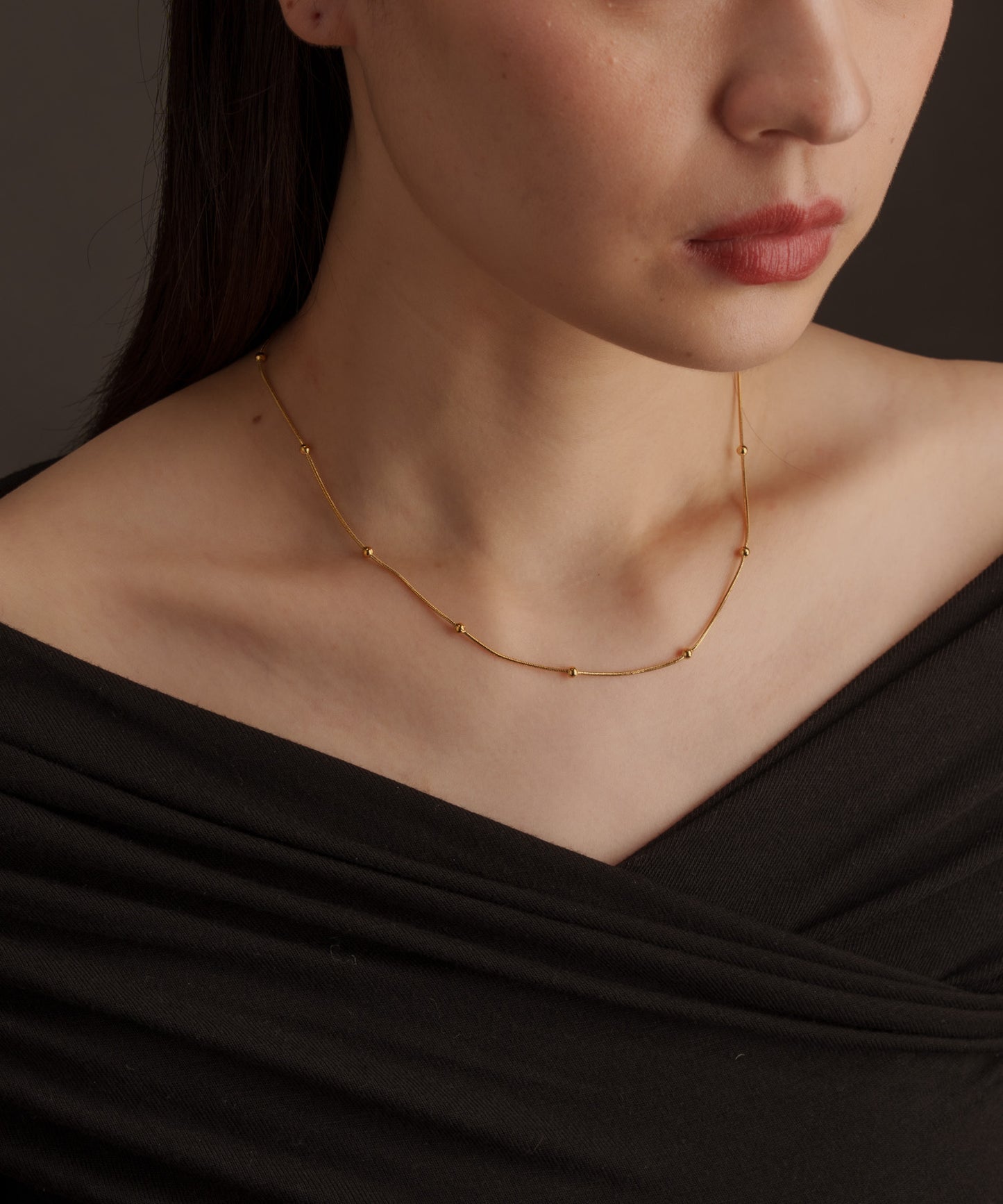 インターバルボールネックレス【Gold】