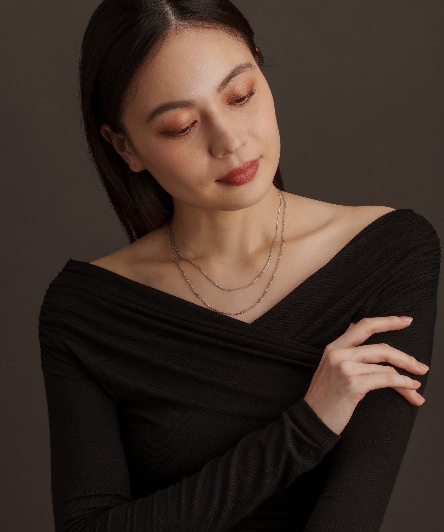 スネークツイスト2連ネックレス【Silver】