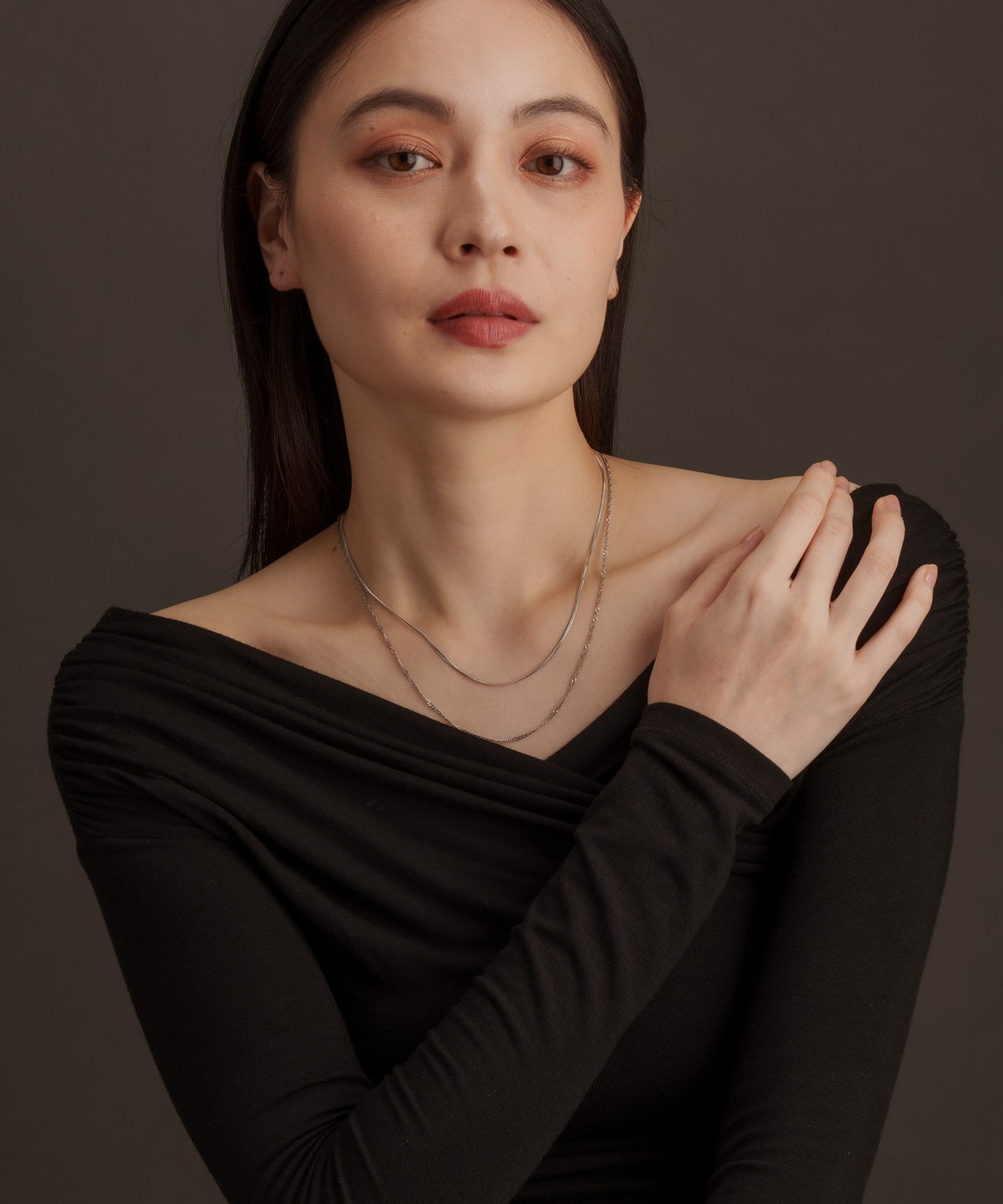 スネークツイスト2連ネックレス【Silver】