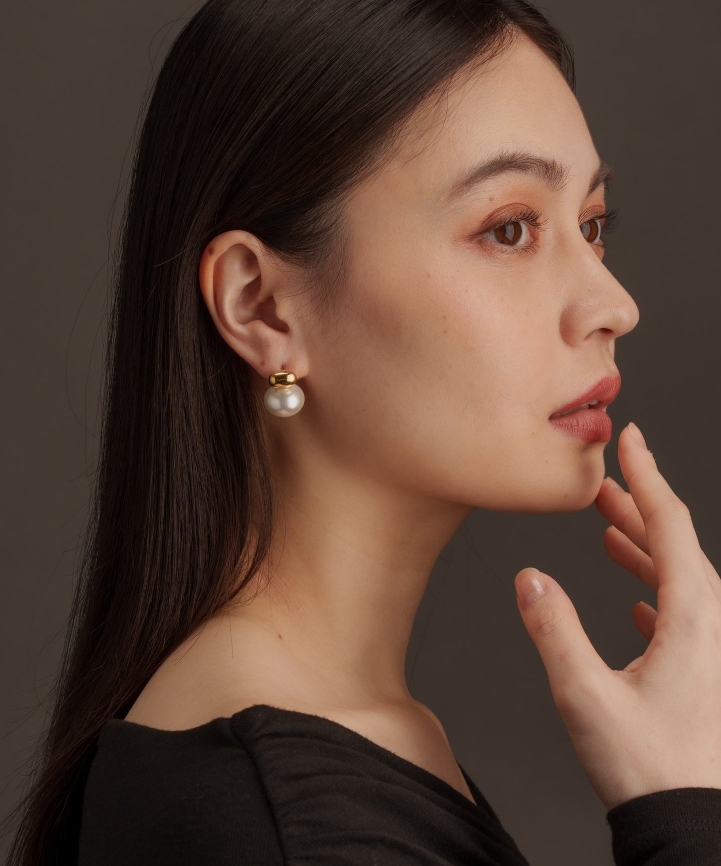 パールライクボールピアス【Gold】