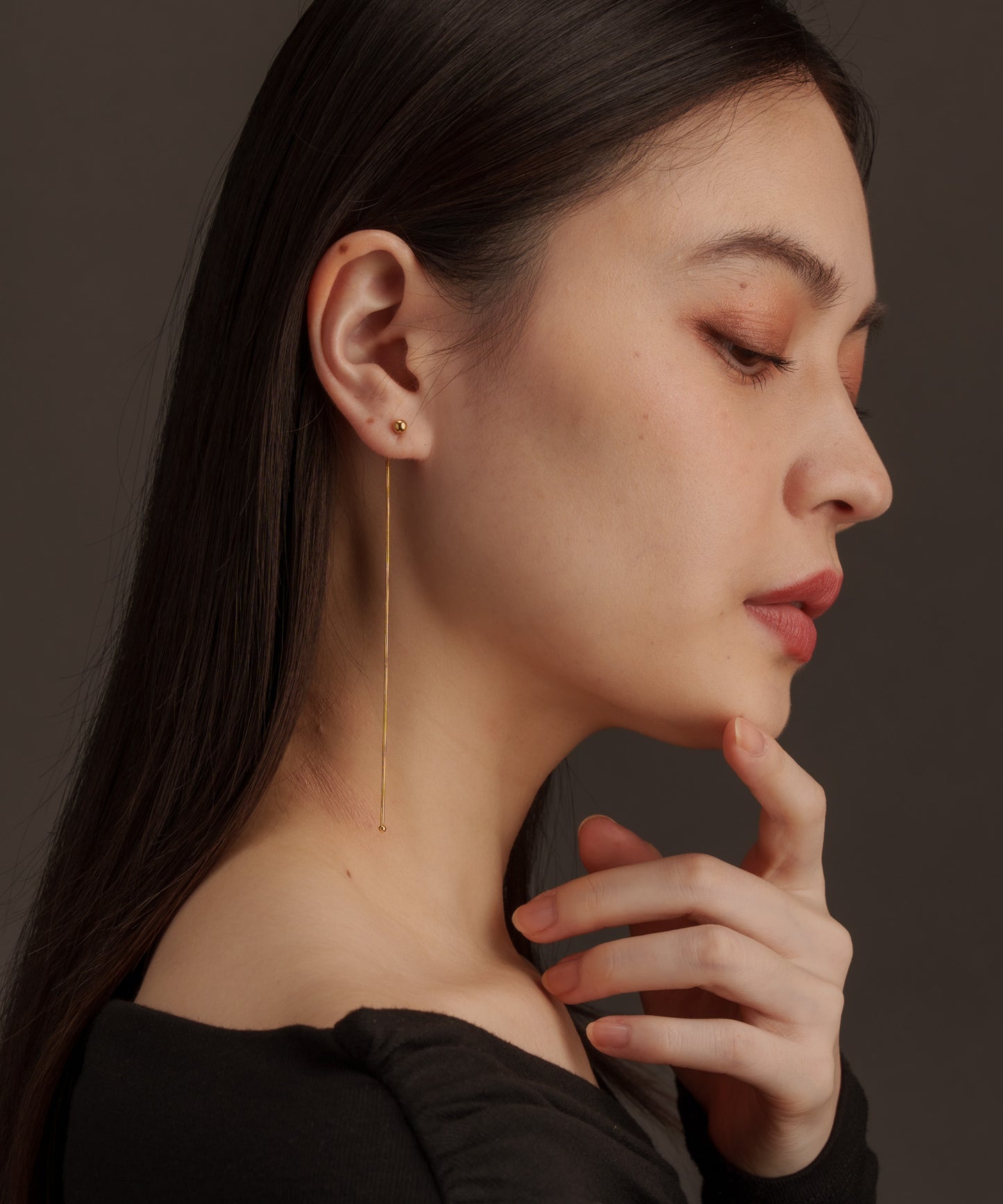 スネークボールトップピアス【Gold】