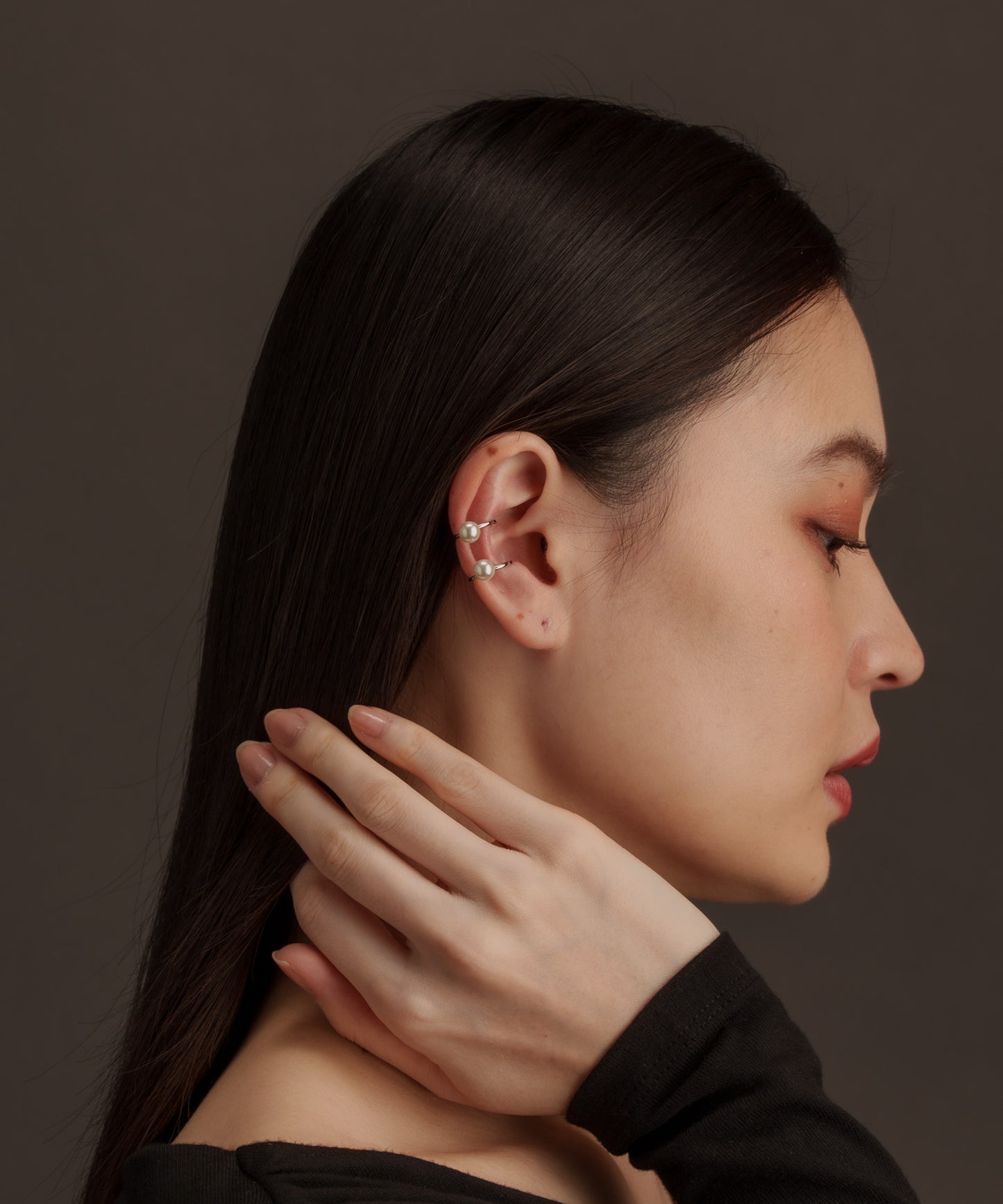 ダブルパールライクイヤーカフ【Silver】