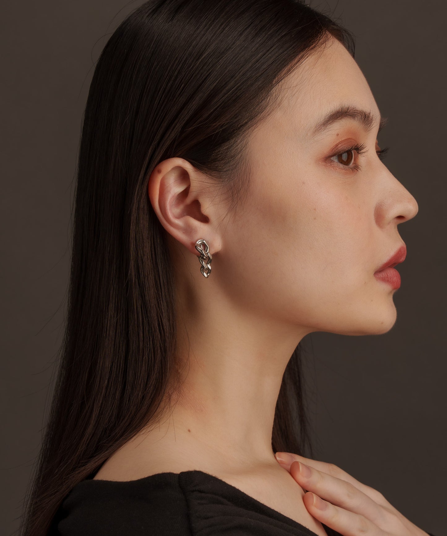 チェーンイヤリング【Silver】