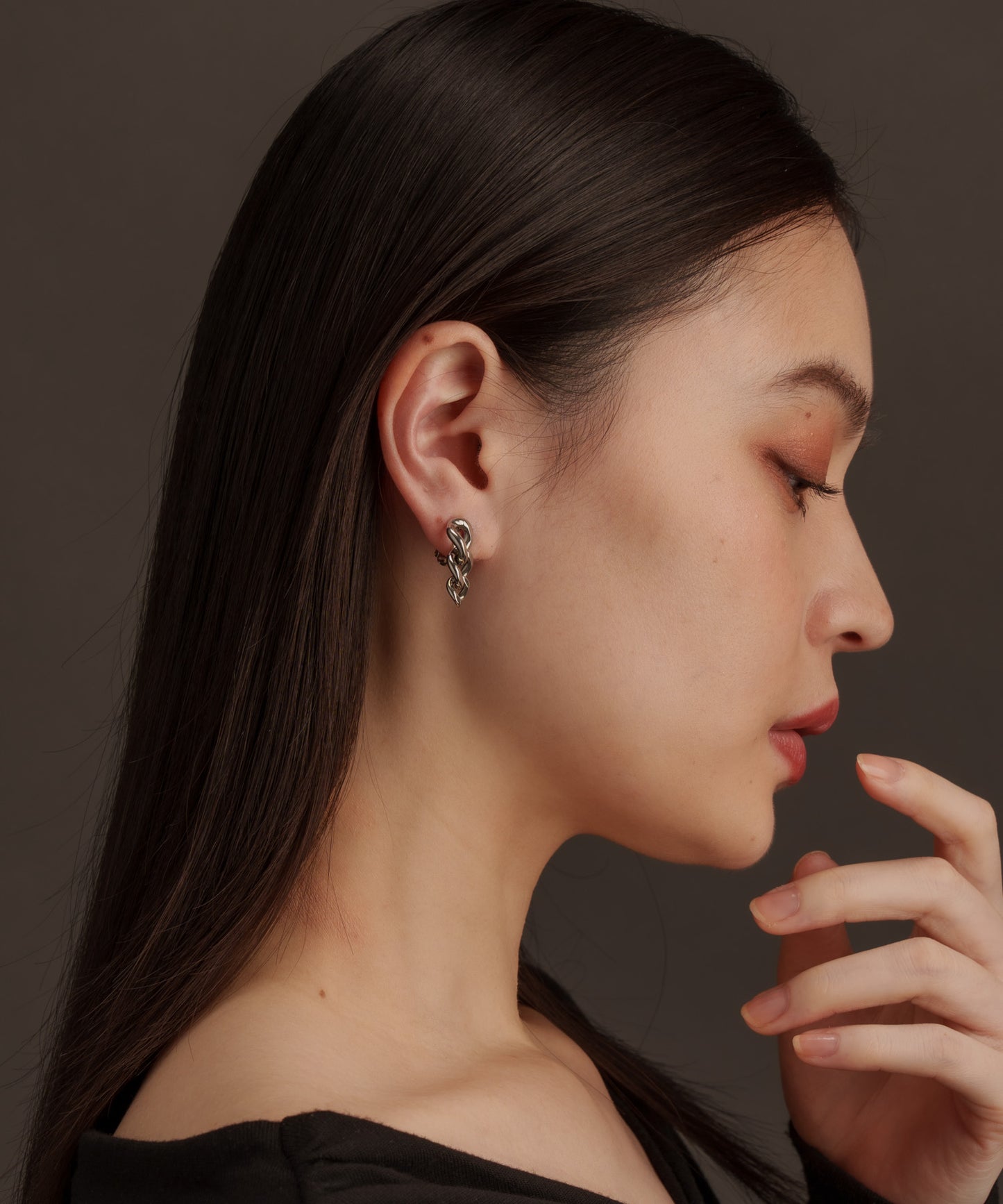 チェーンイヤリング【Silver】