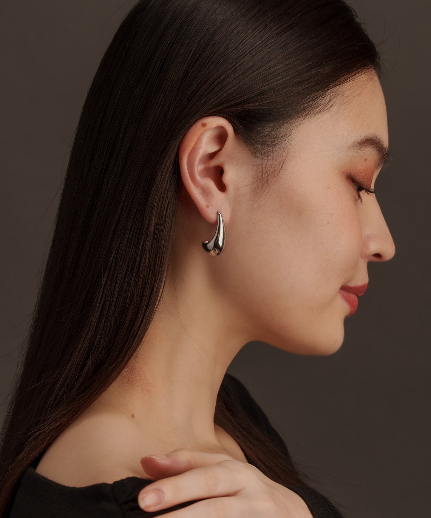 ボリュームドロップピアス【Silver】