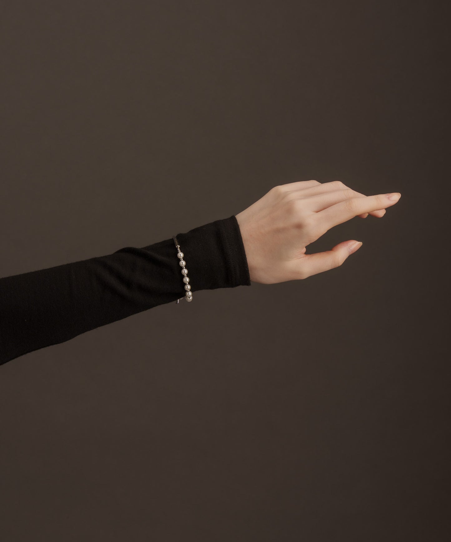 パールライクチェーンブレスレット【Silver】