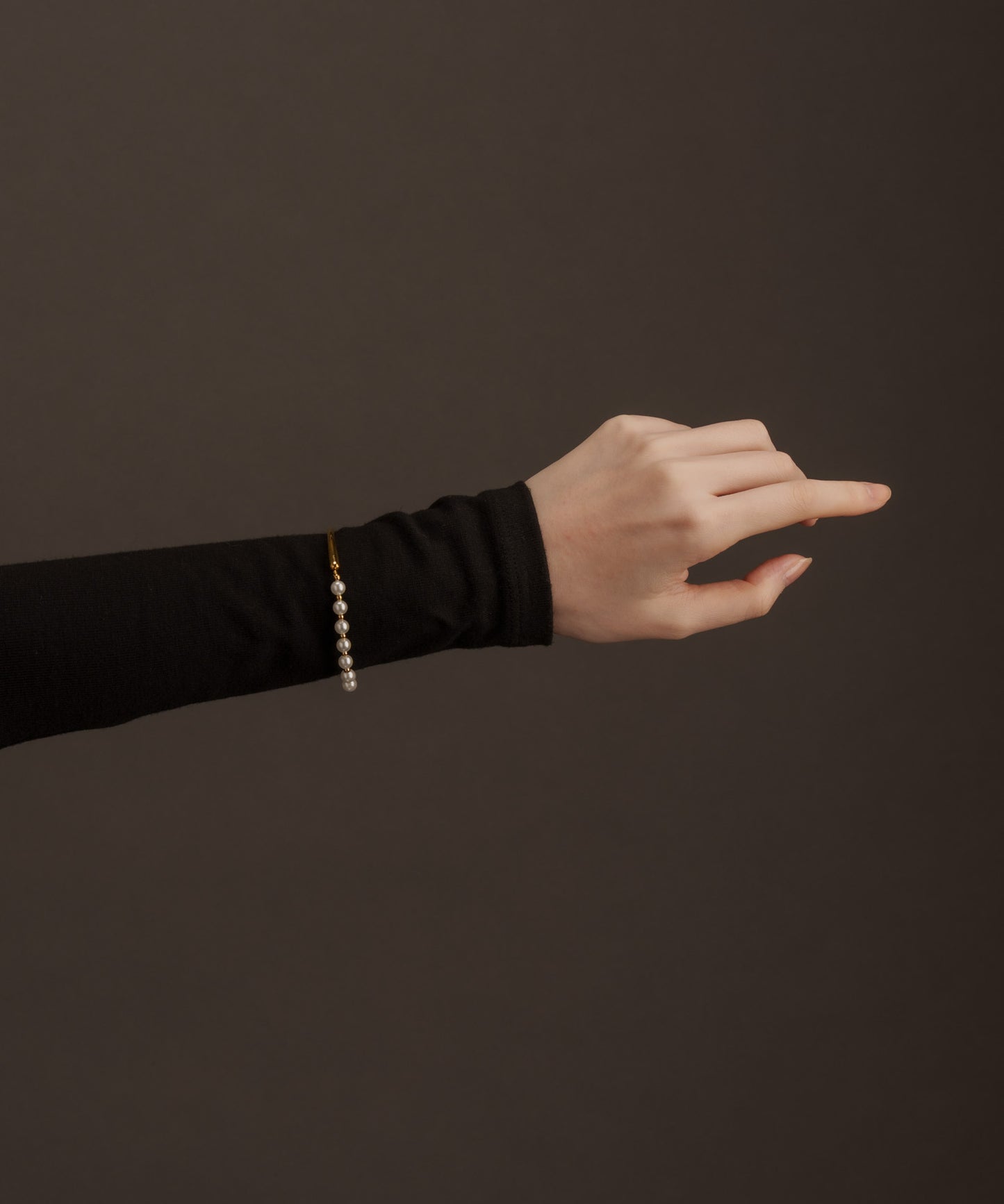 パールライクチェーンブレスレット【Gold】