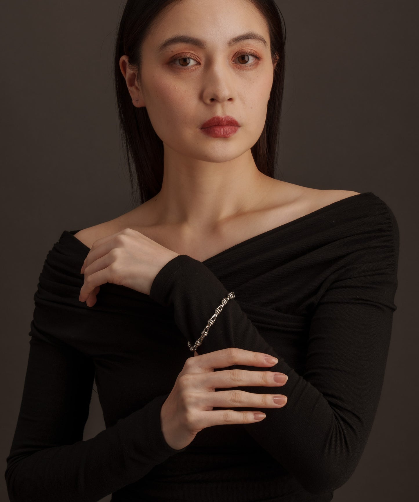 オーバーラップリングブレスレット【Silver】　