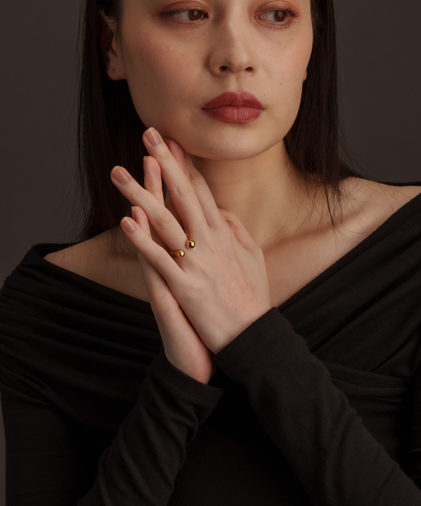 ボールエッジフリーリング【Gold】