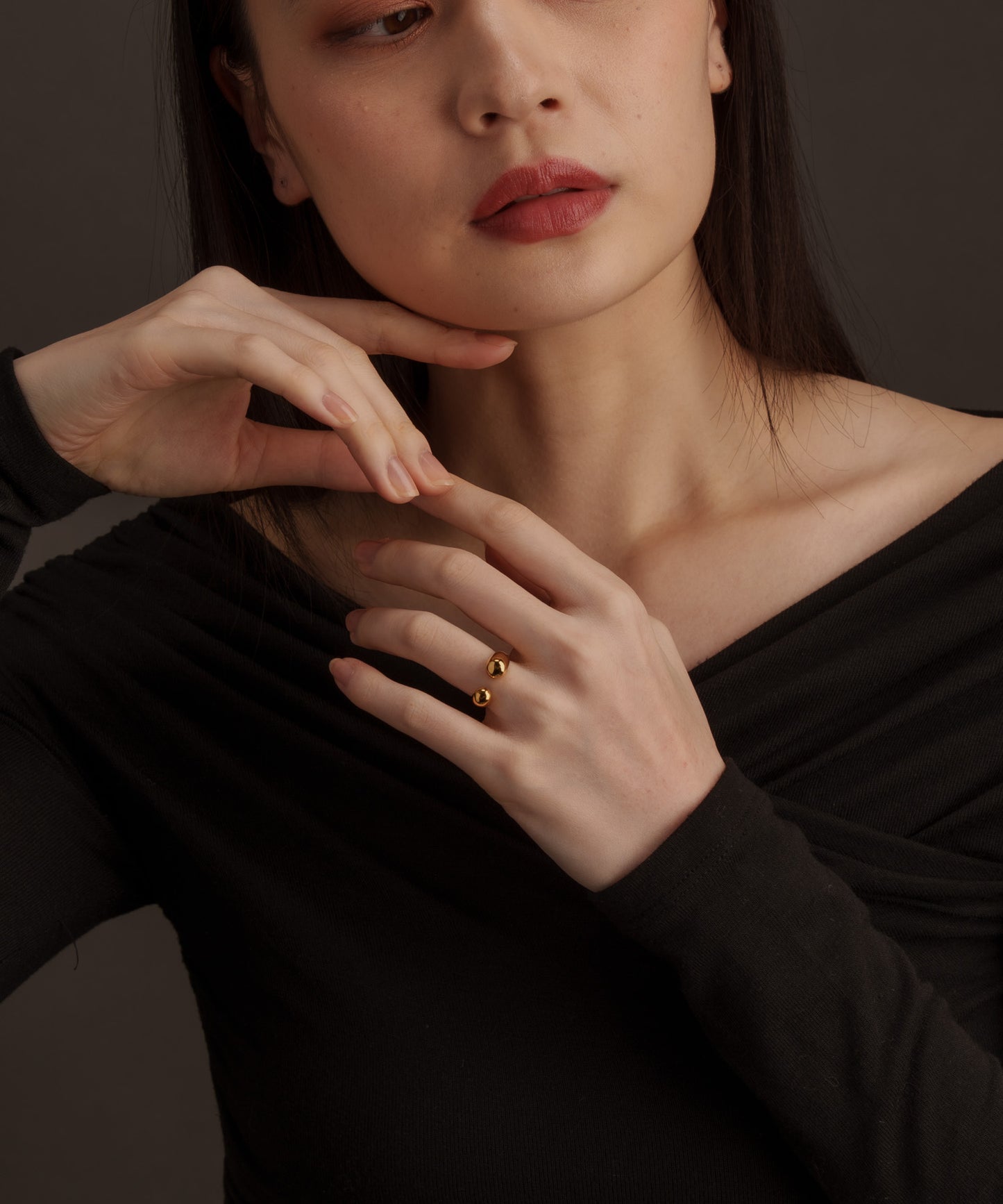 ボールエッジフリーリング【Gold】