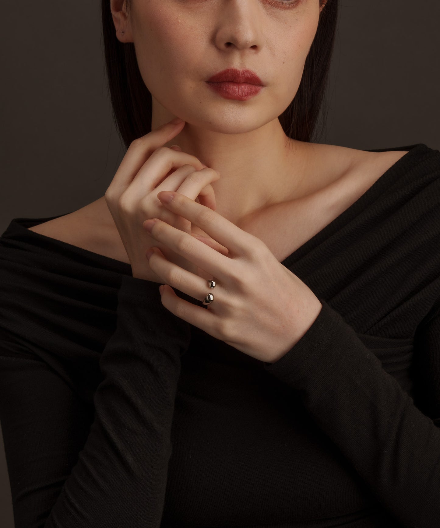 ボールエッジフリーリング【Silver】