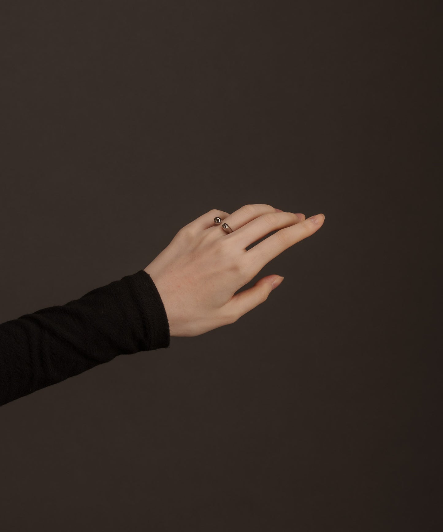 ボールエッジフリーリング【Silver】