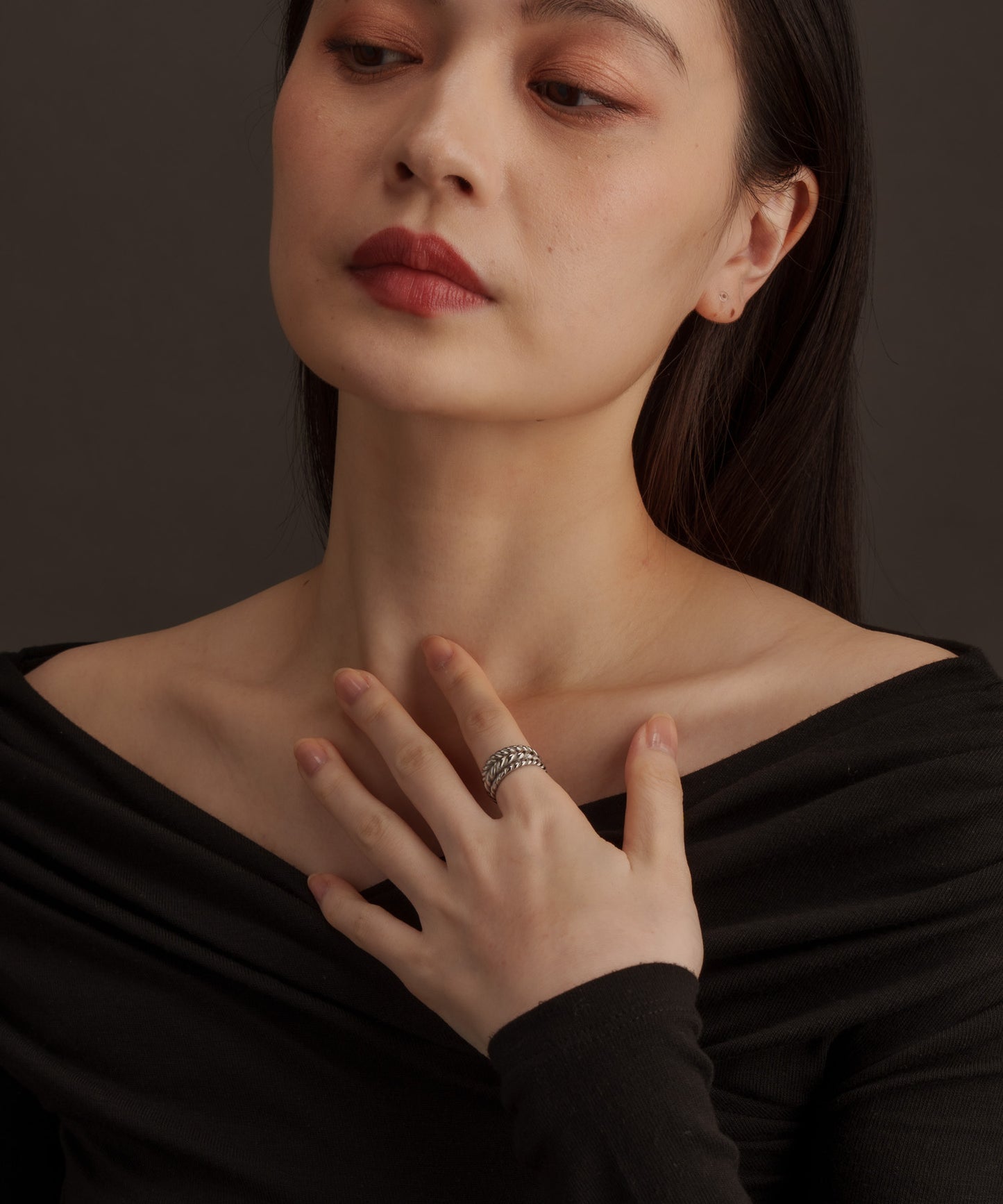 3連ロープモチーフリング【Silver】　　