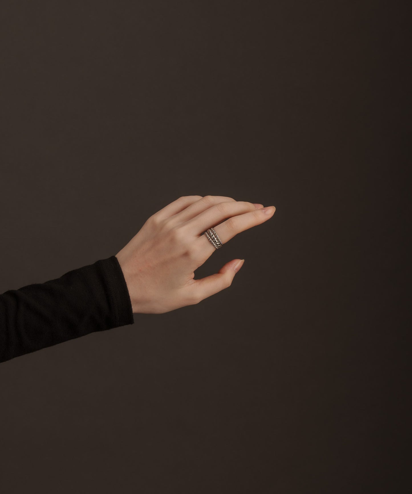 3連ロープモチーフリング【Silver】　　