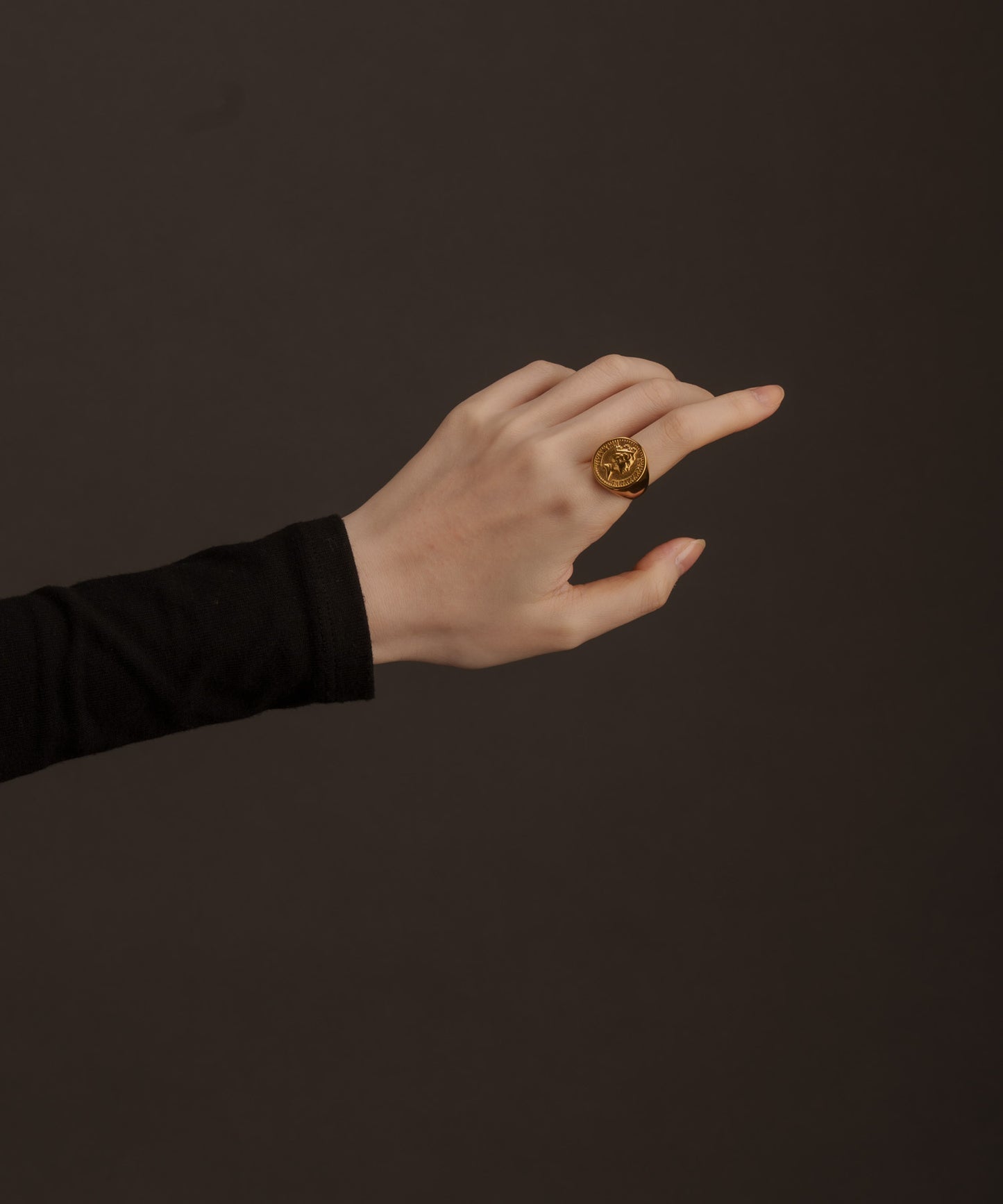 コインモチーフボリュームリング【Gold】