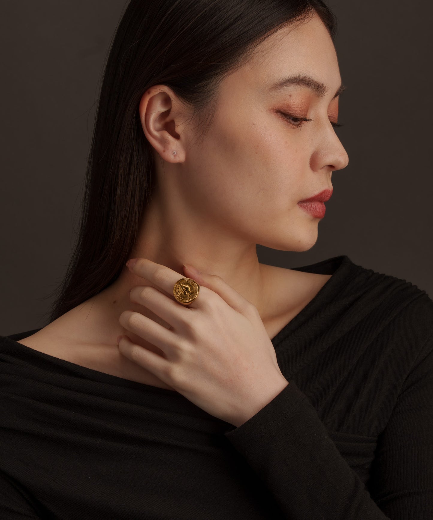 コインモチーフボリュームリング【Gold】