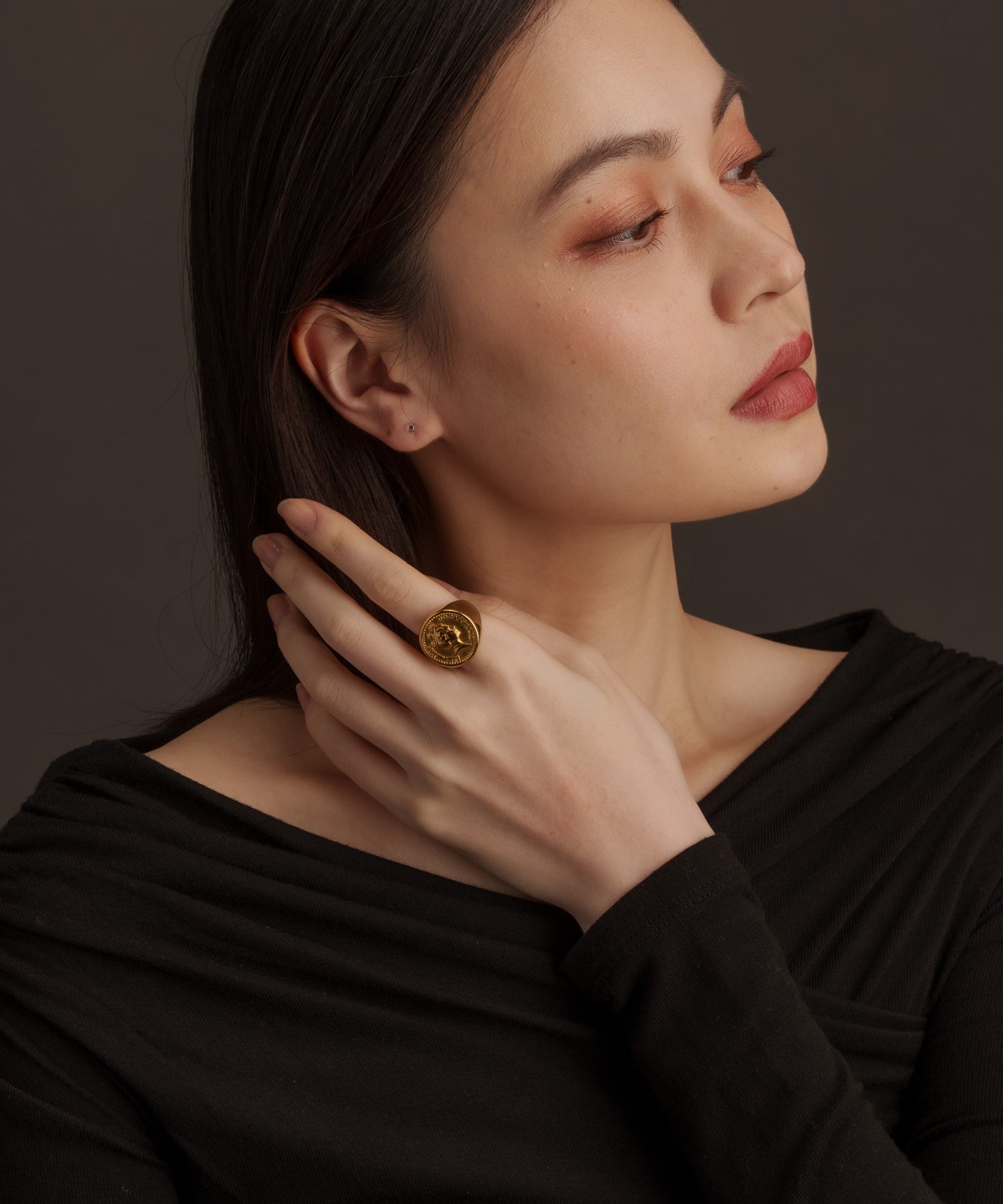 コインモチーフボリュームリング【Gold】