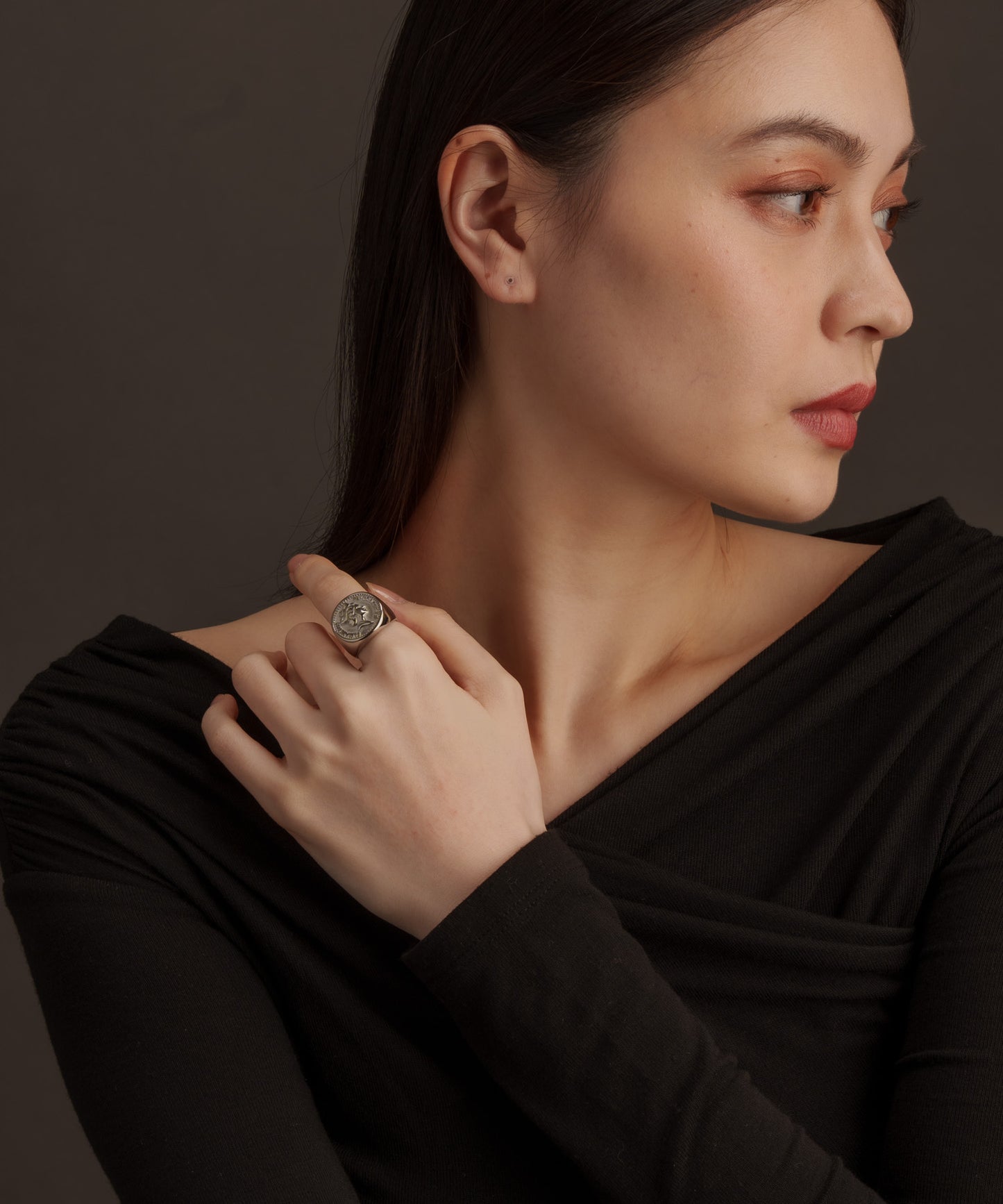 コインモチーフボリュームリング【Silver】