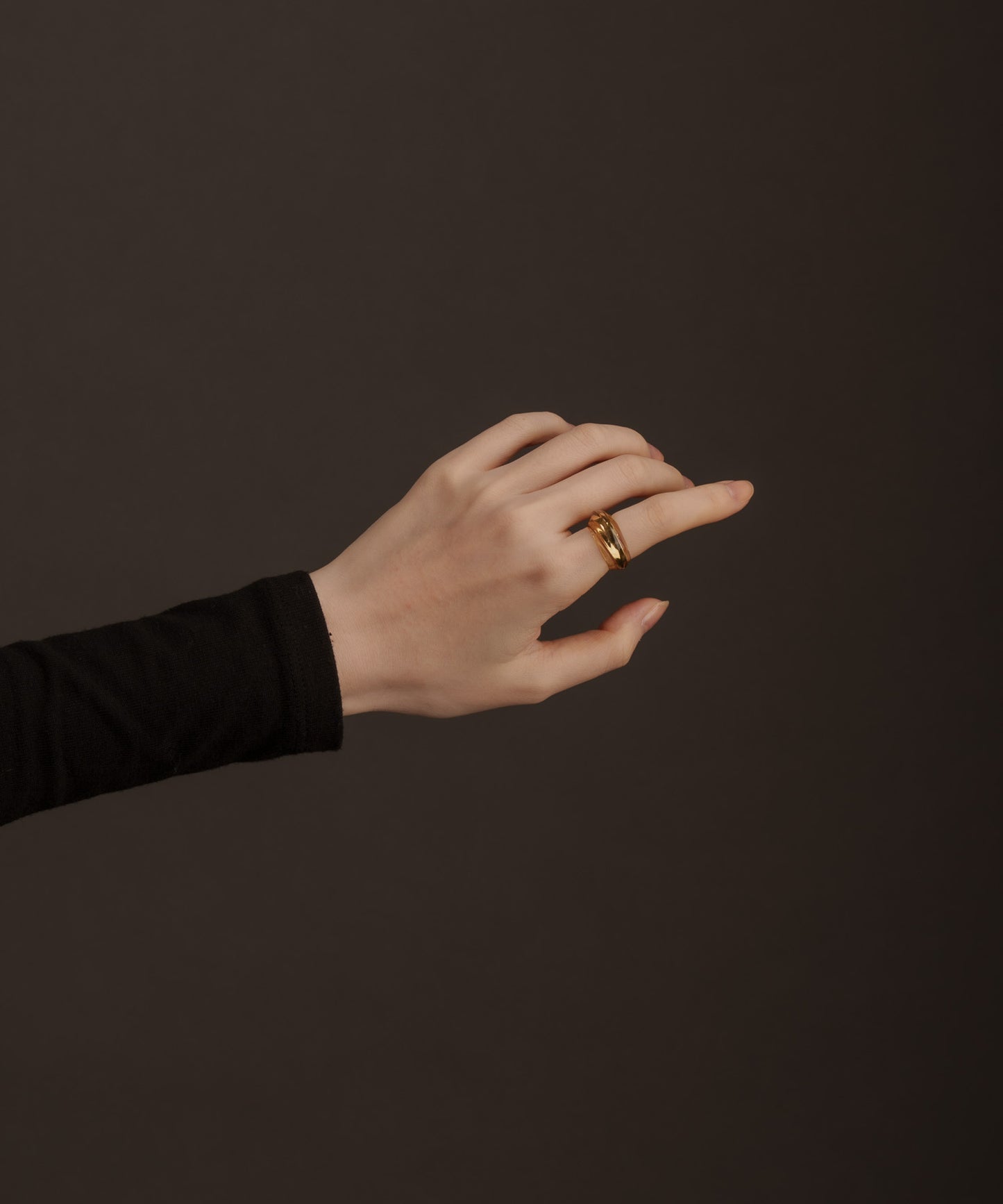 プレート樹脂リング【Gold】