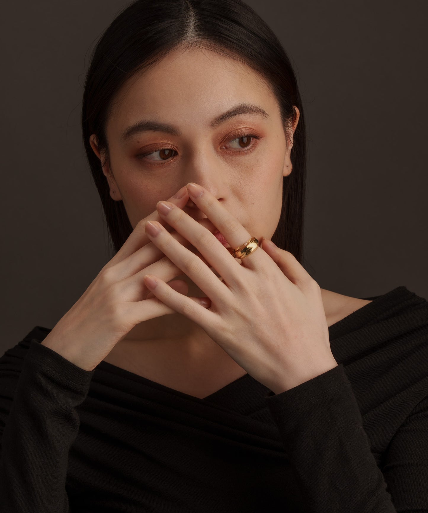 プレート樹脂リング【Gold】