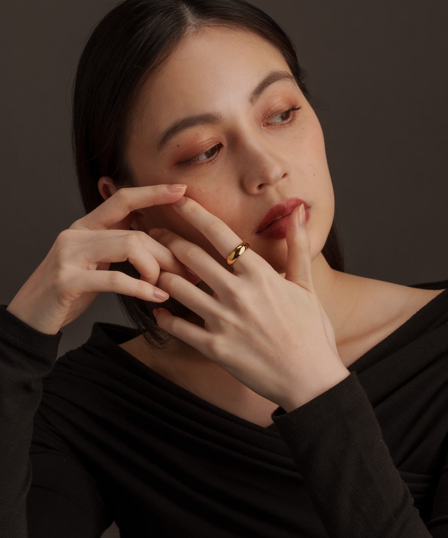 6mm幅ベーシックリング【Gold】