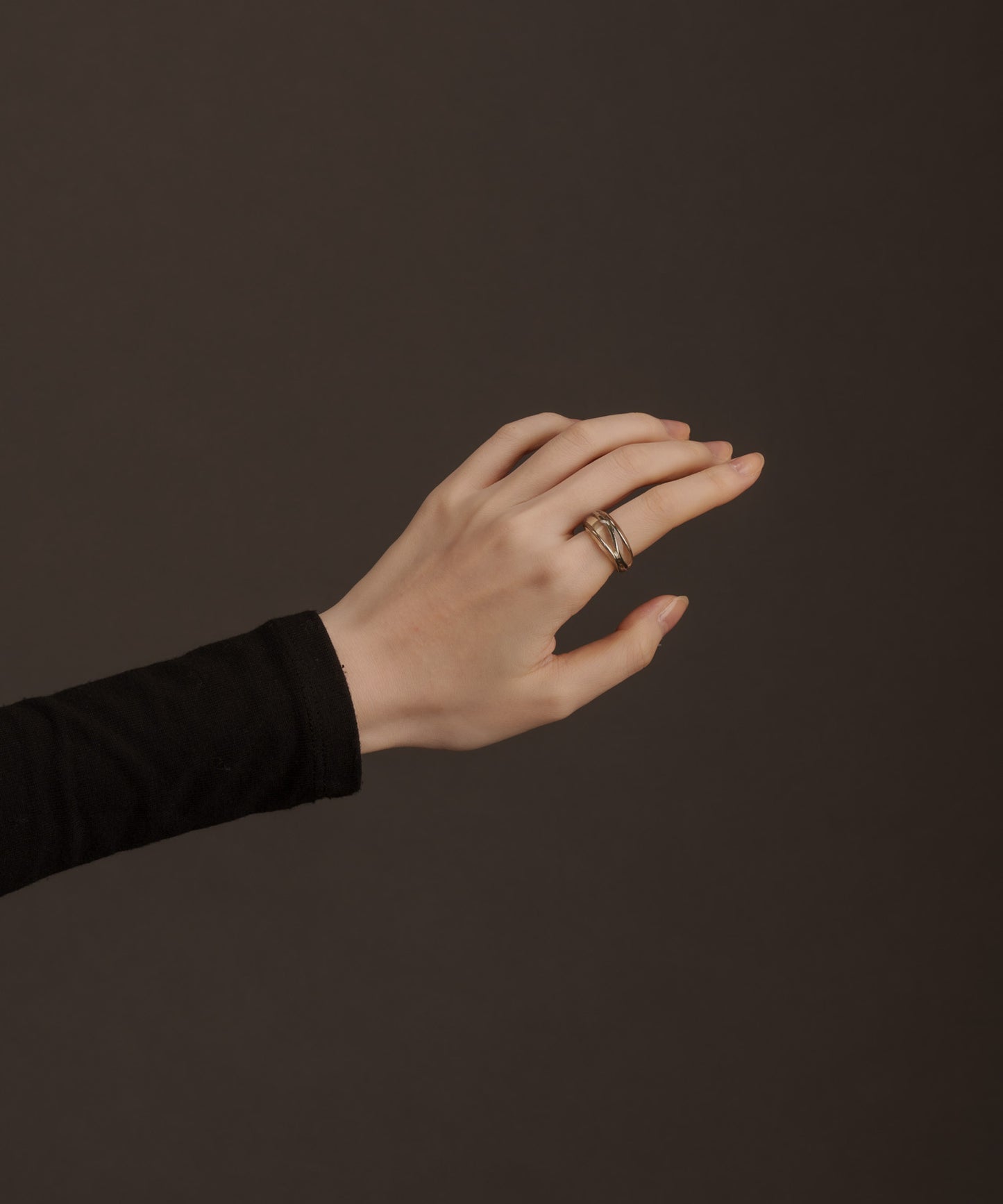 レイヤード樹脂リング【Silver】　　