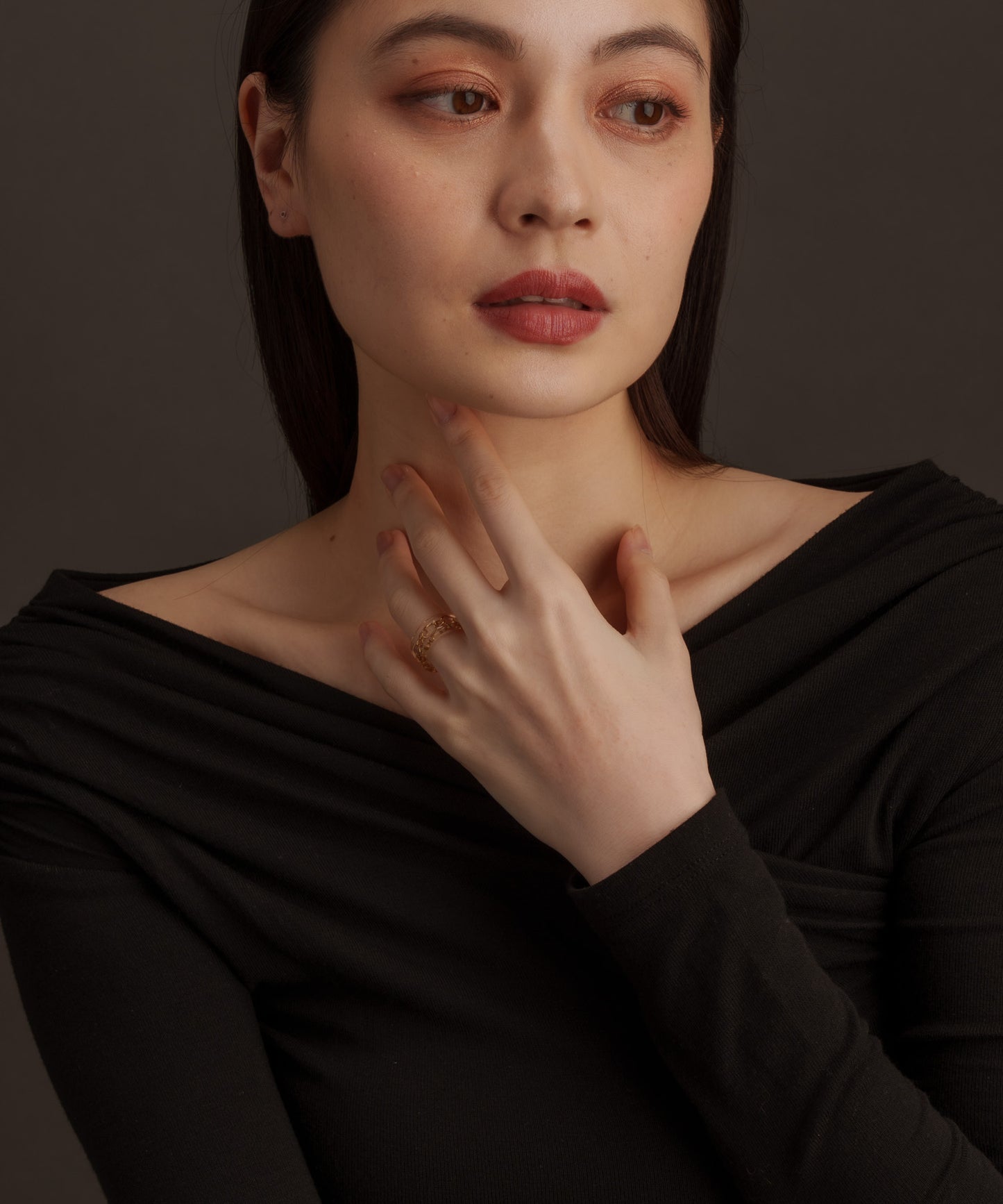 チェーン樹脂リング【Gold】