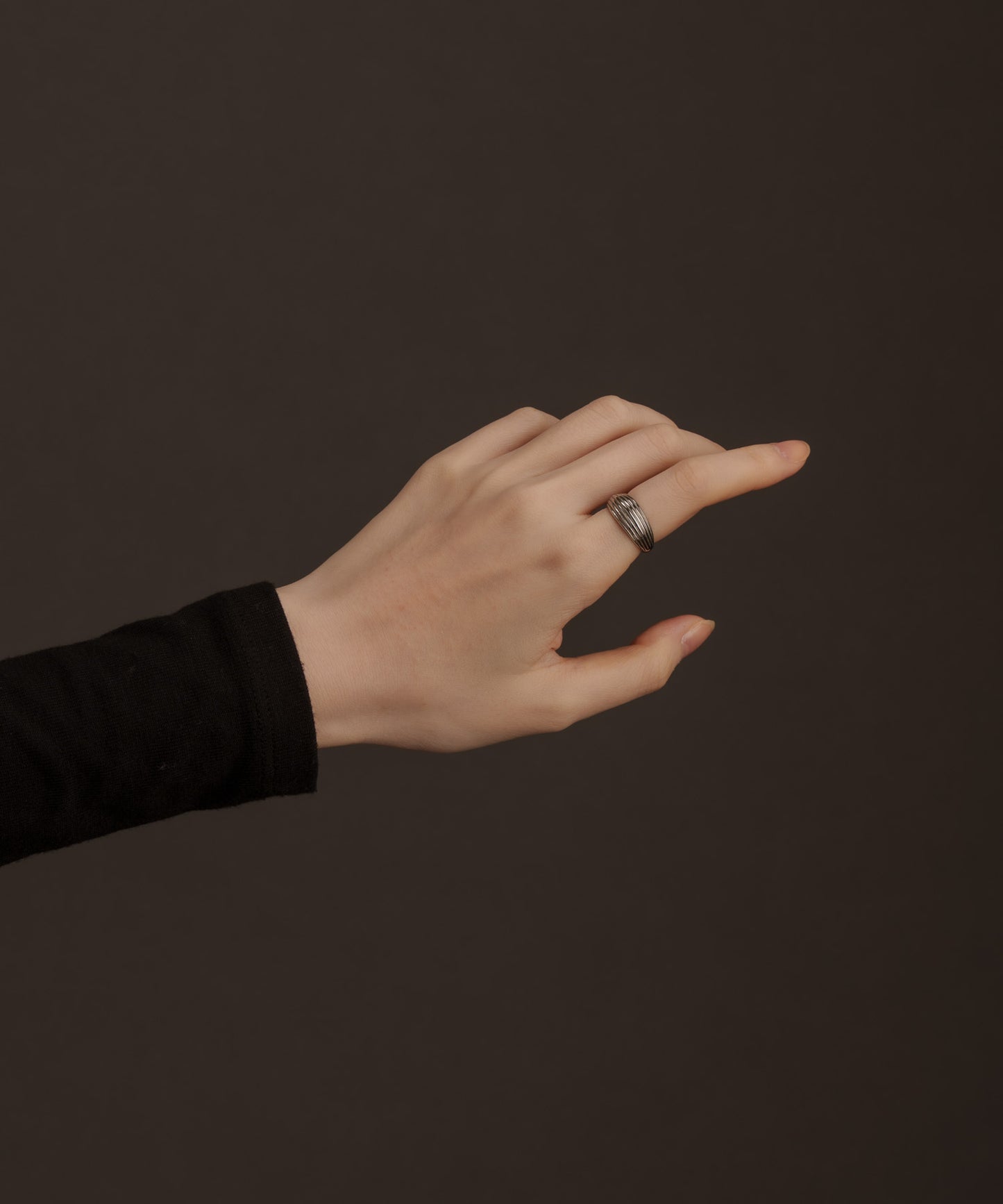 立体ラインリング【Silver】