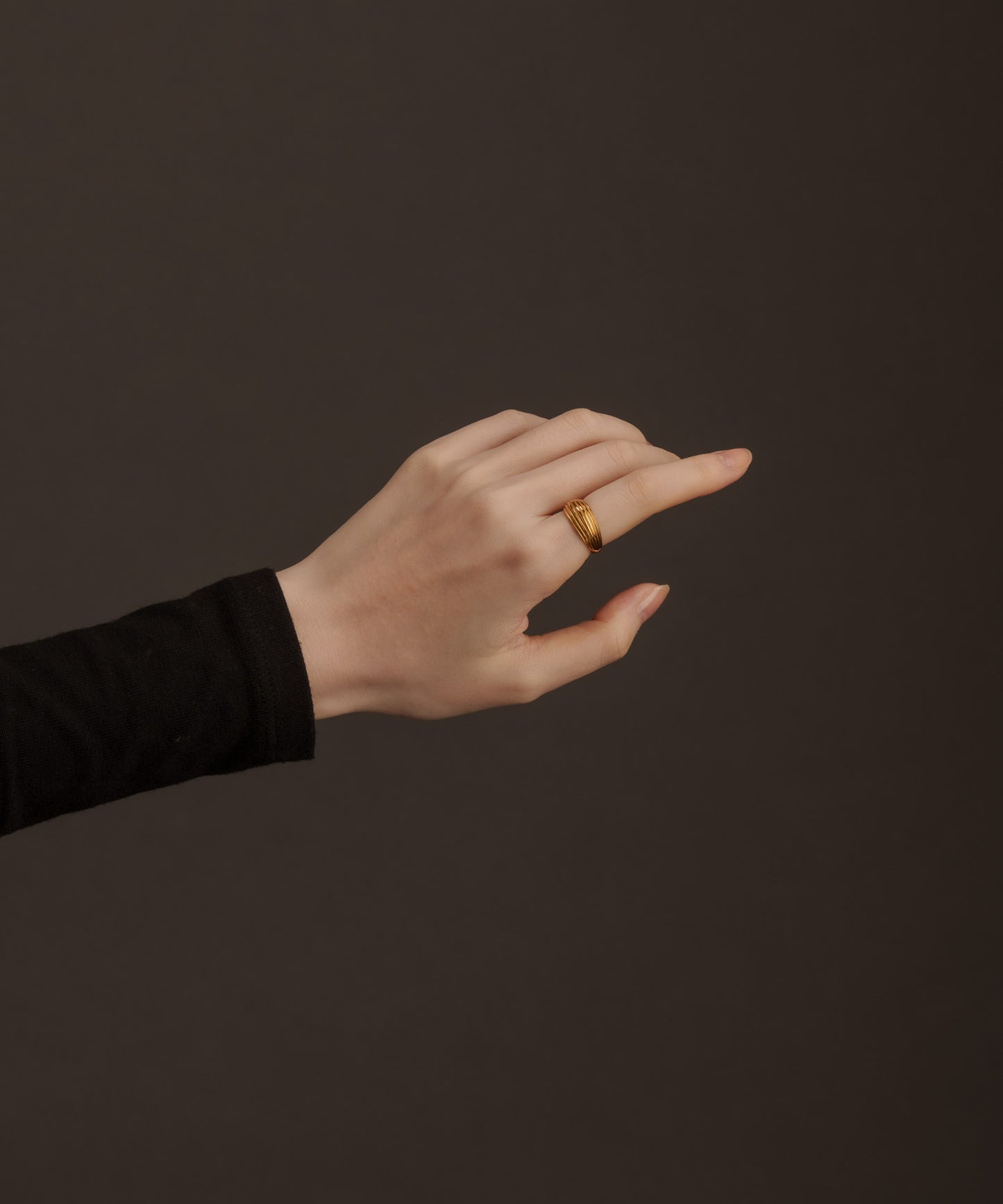 立体ラインリング【Gold】