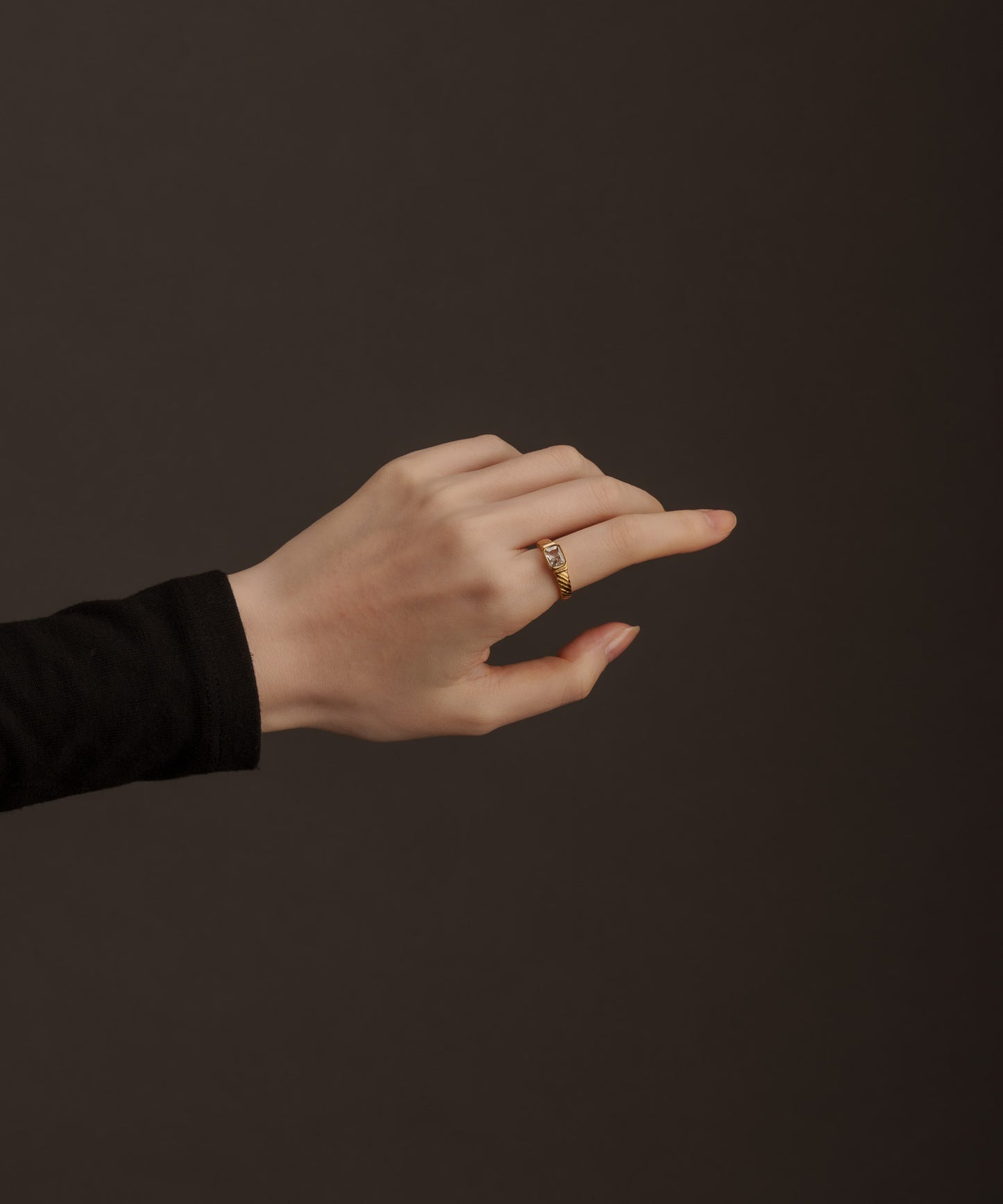 ヴィンテージストーンリング【Gold×Clear】