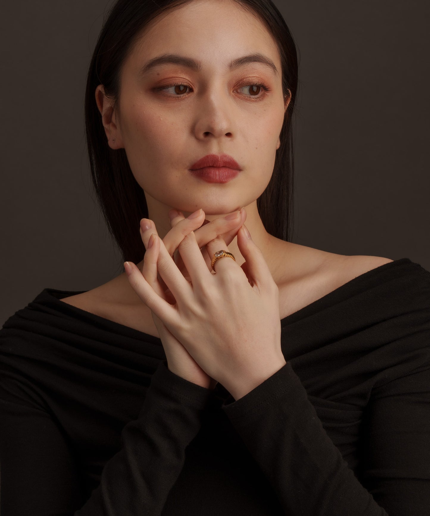 ヴィンテージストーンリング【Gold×Clear】