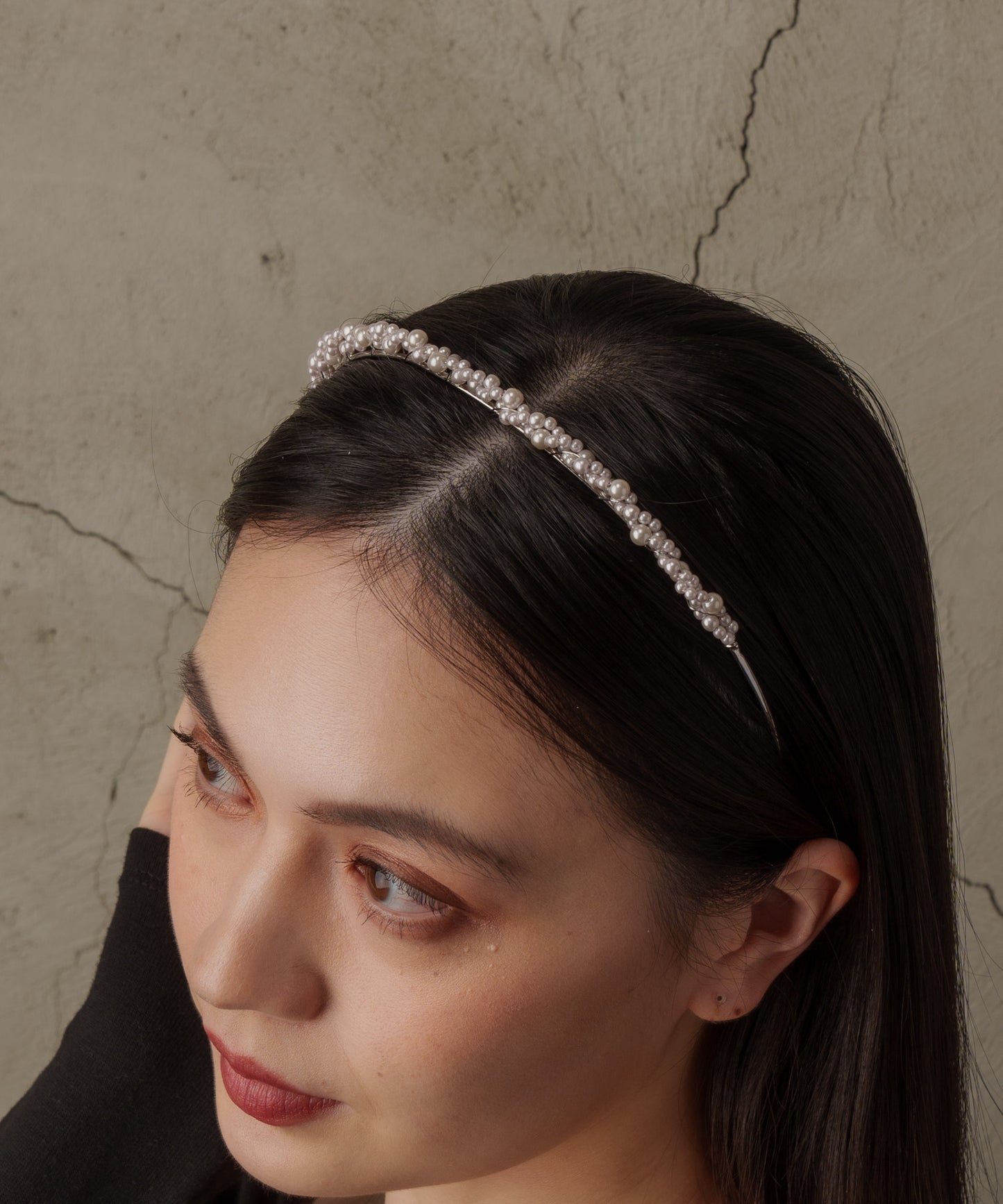 パールモチーフカチューシャ【Silver】