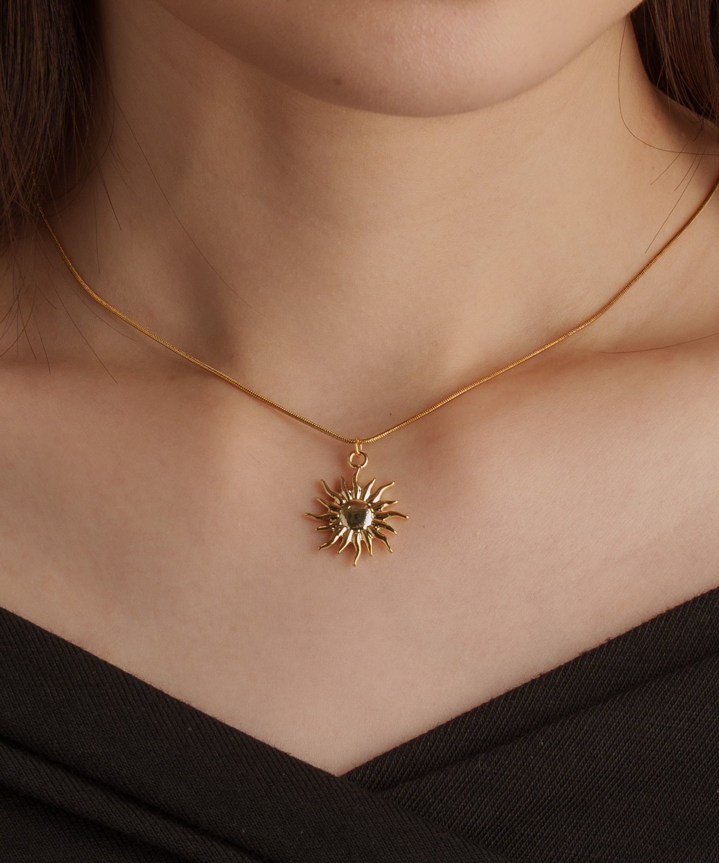 サンフェイスネックレス【Gold】