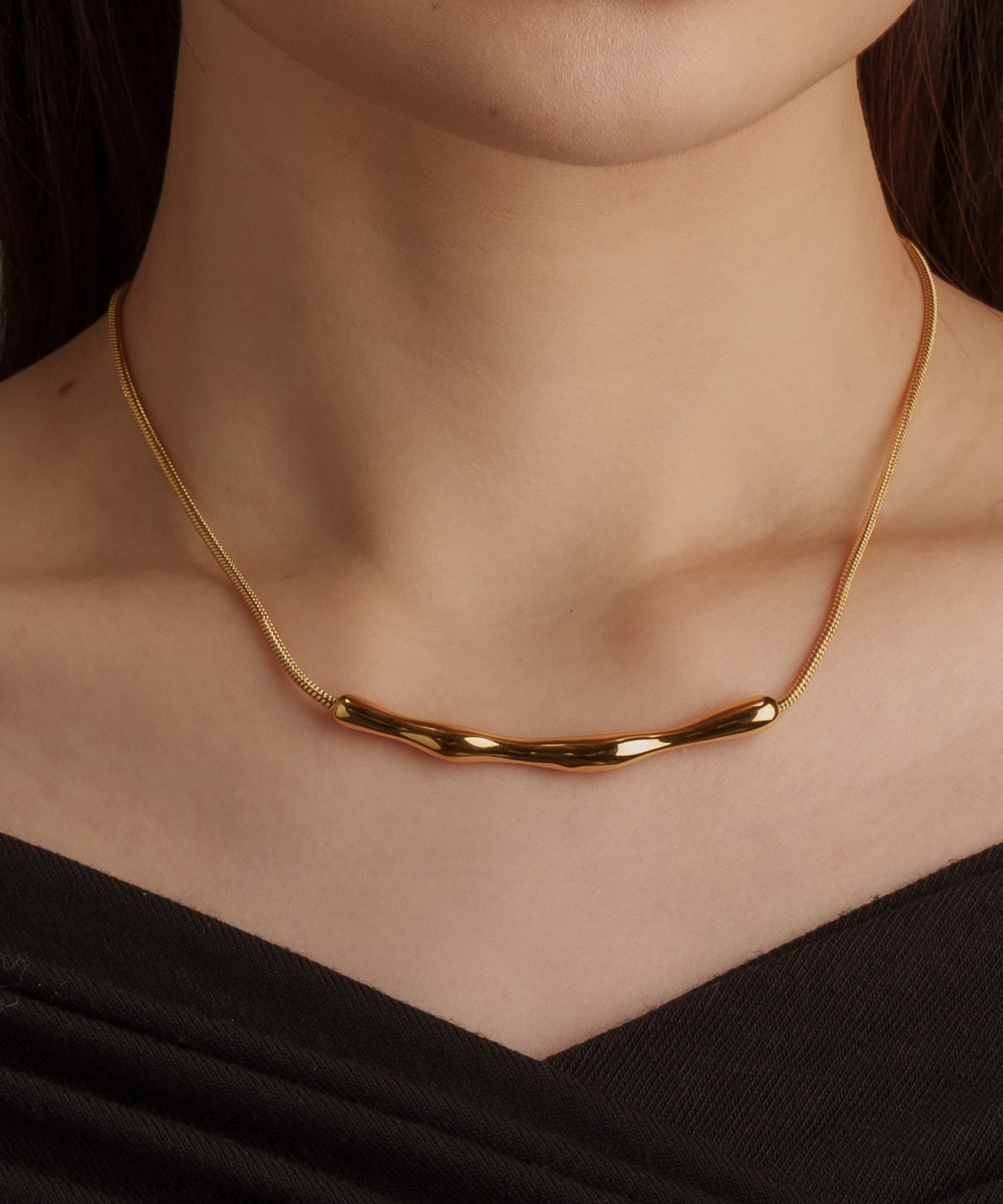 ツウィッグチェーンネックレス【Gold】