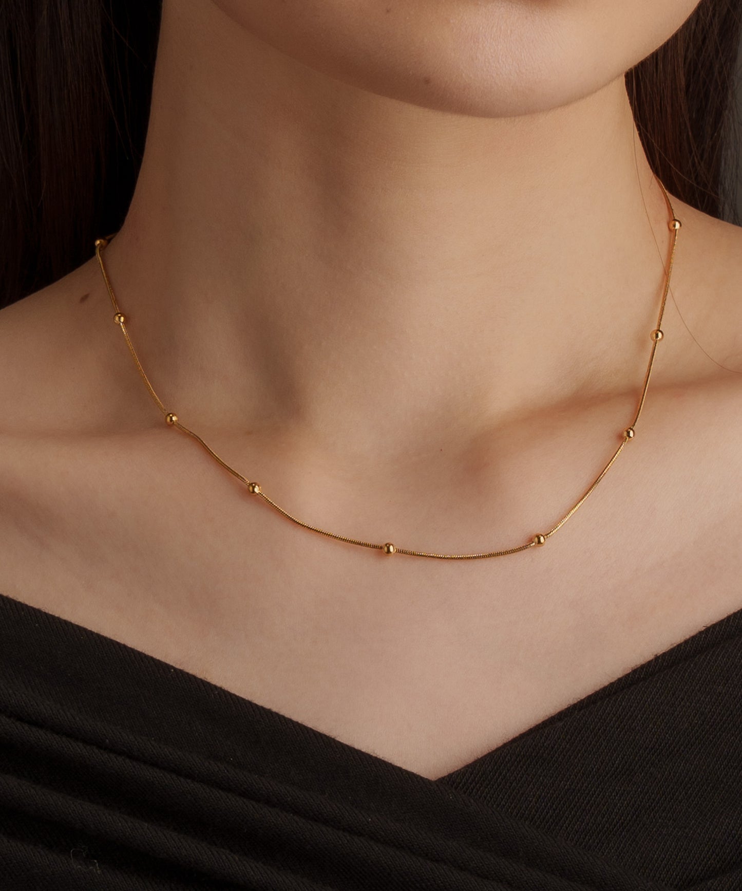 インターバルボールネックレス【Gold】