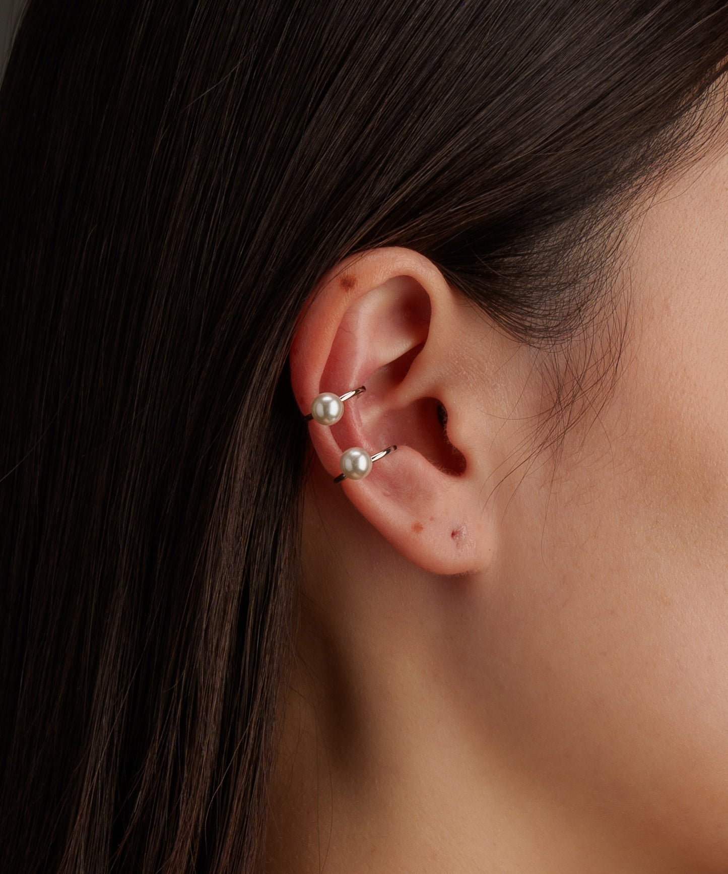 ダブルパールライクイヤーカフ【Silver】