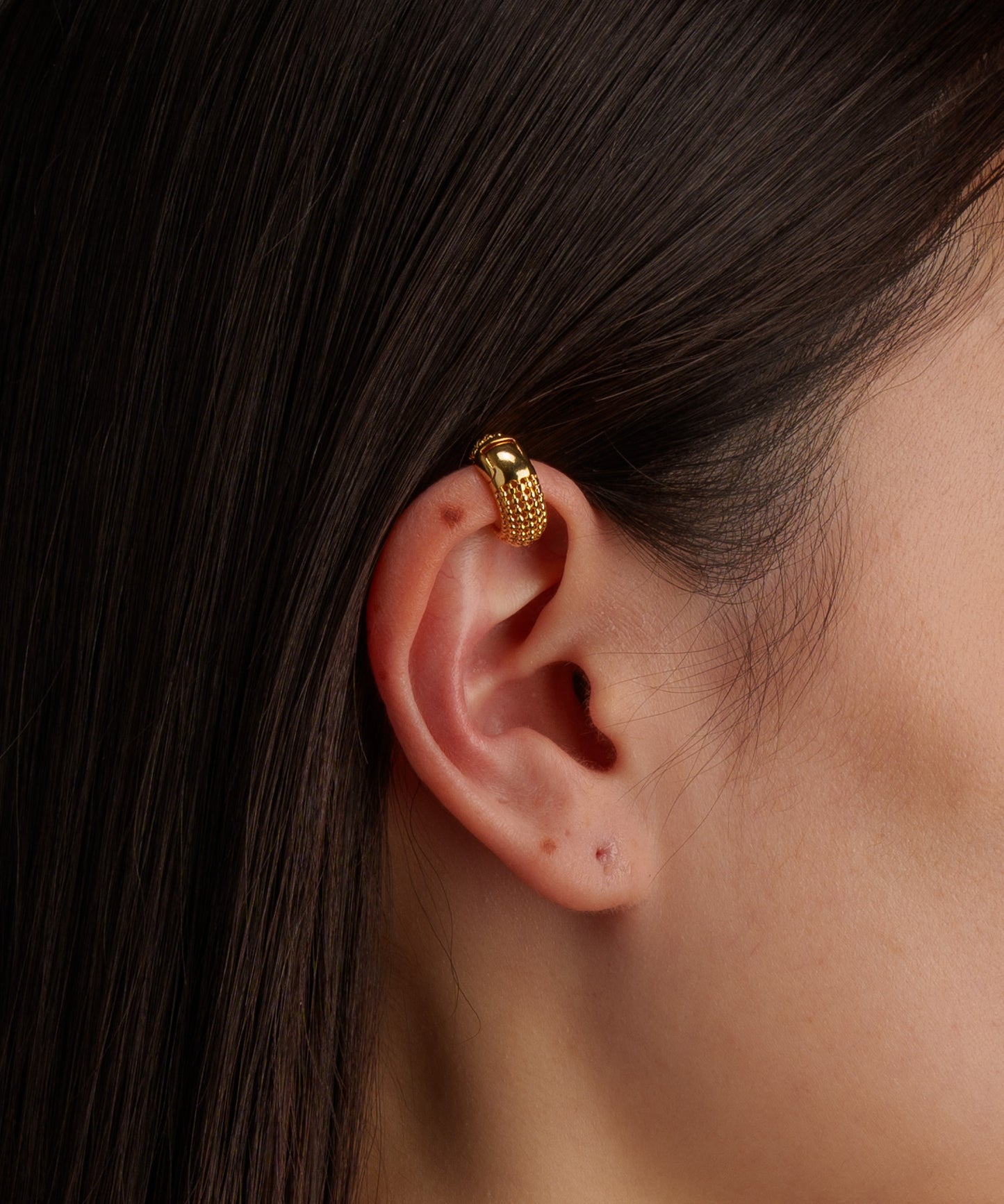 型押しボリュームイヤーカフ【Gold】