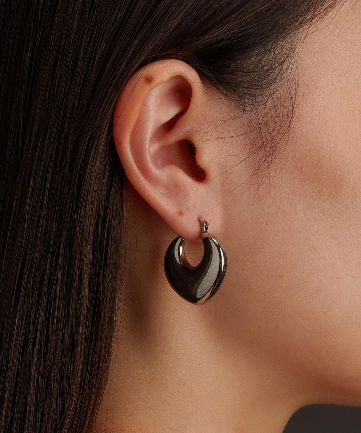 ボリュームプレートピアス【Silver】