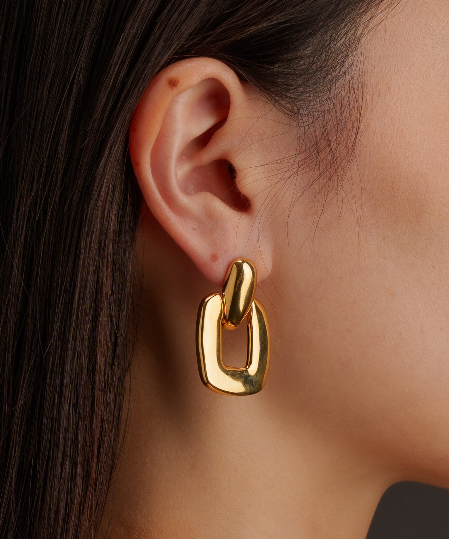 BIGチェーンヴィンテージピアス【Gold】