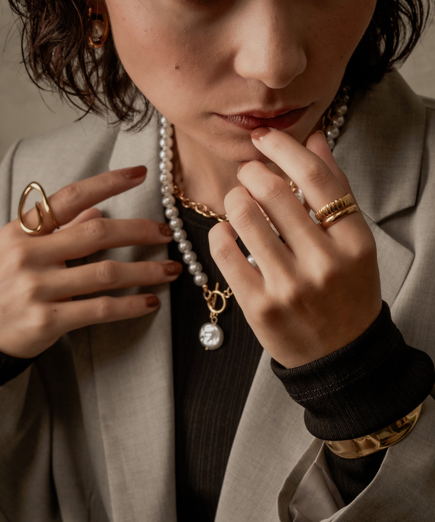 デザイン２連ドッキングリング【Gold】