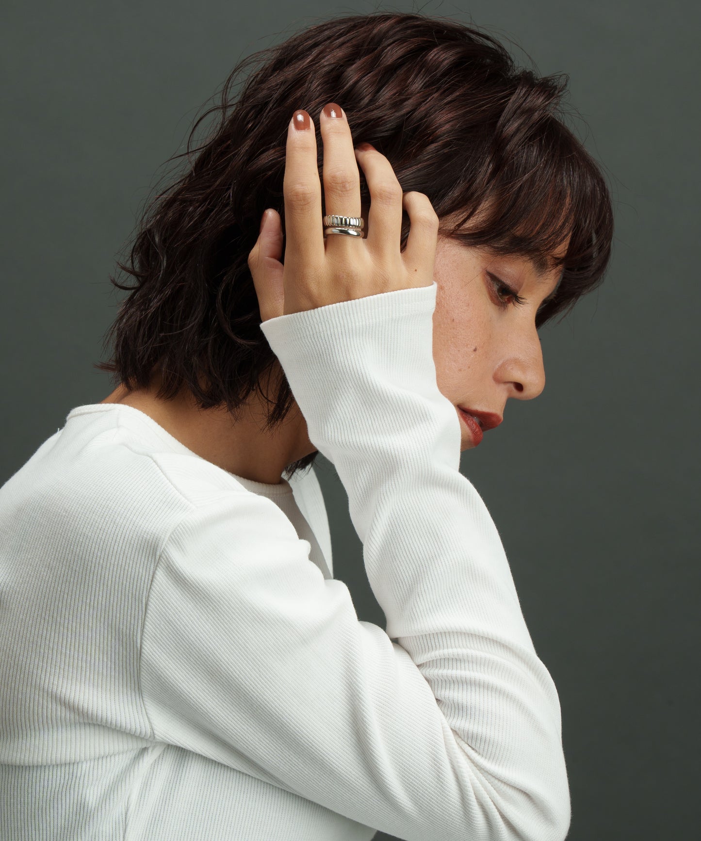 デザイン２連ドッキングリング【Silver】