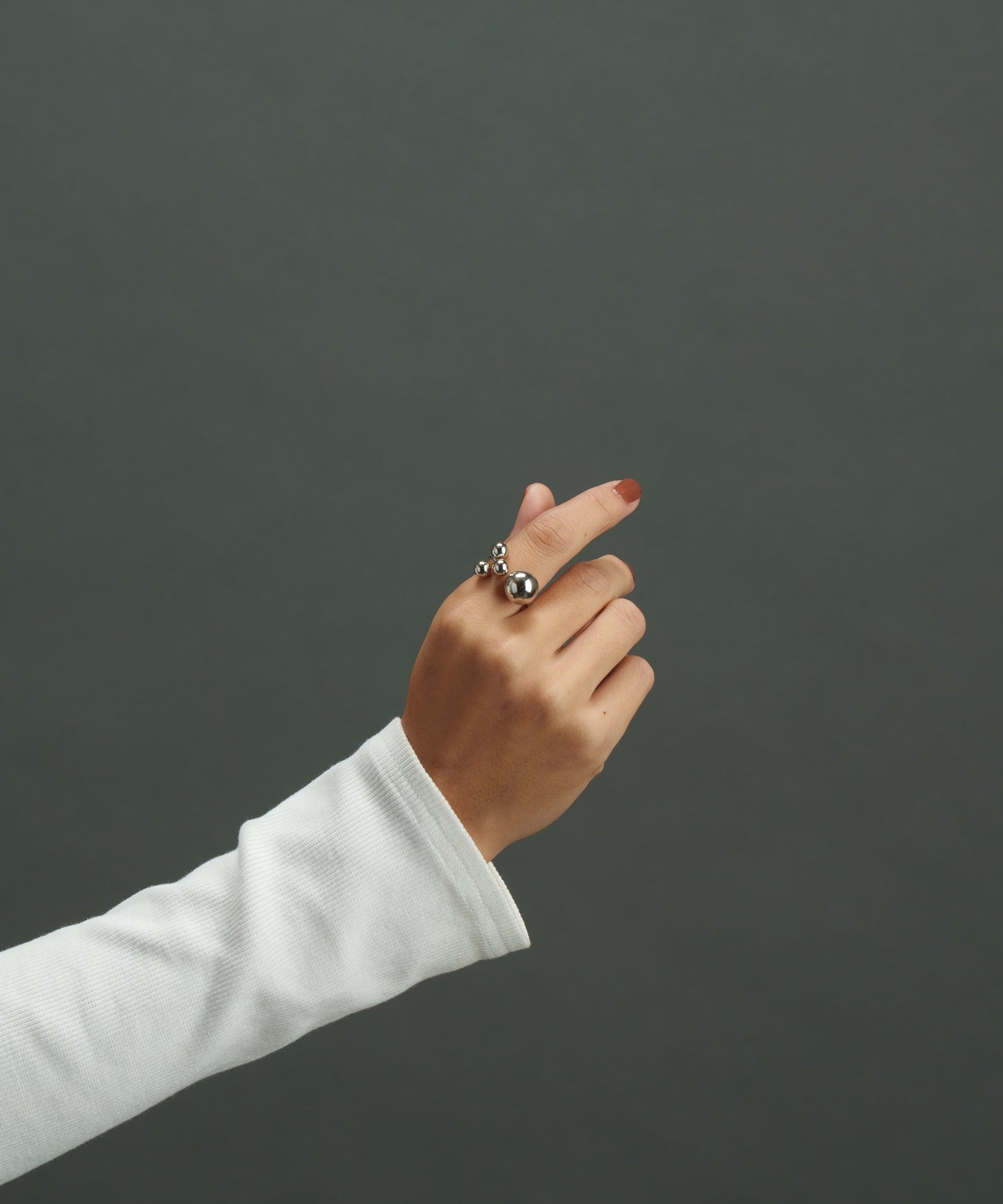 ボリュームボールデザインリング【Silver】