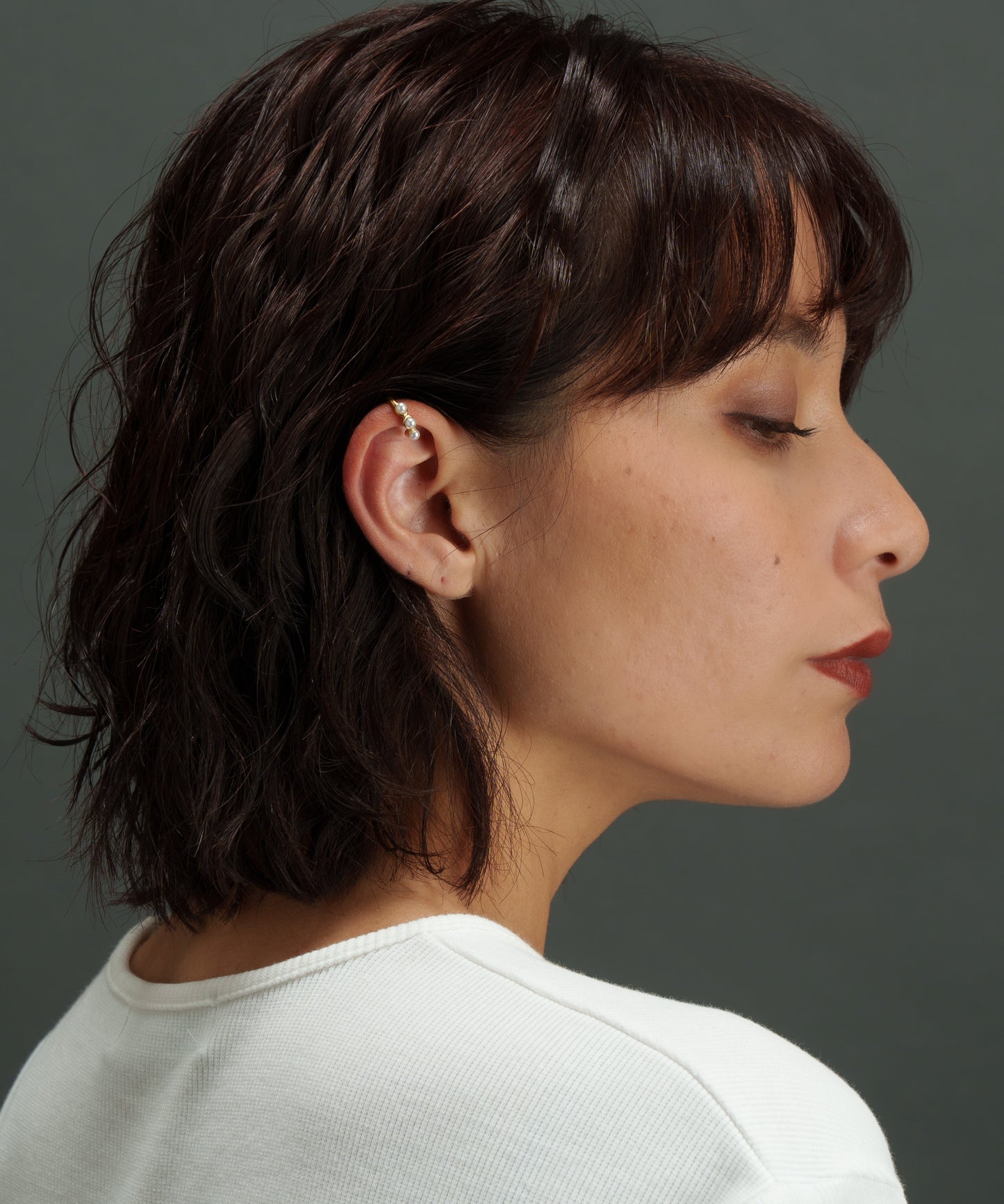 パールライクラインイヤーカフ【Gold】