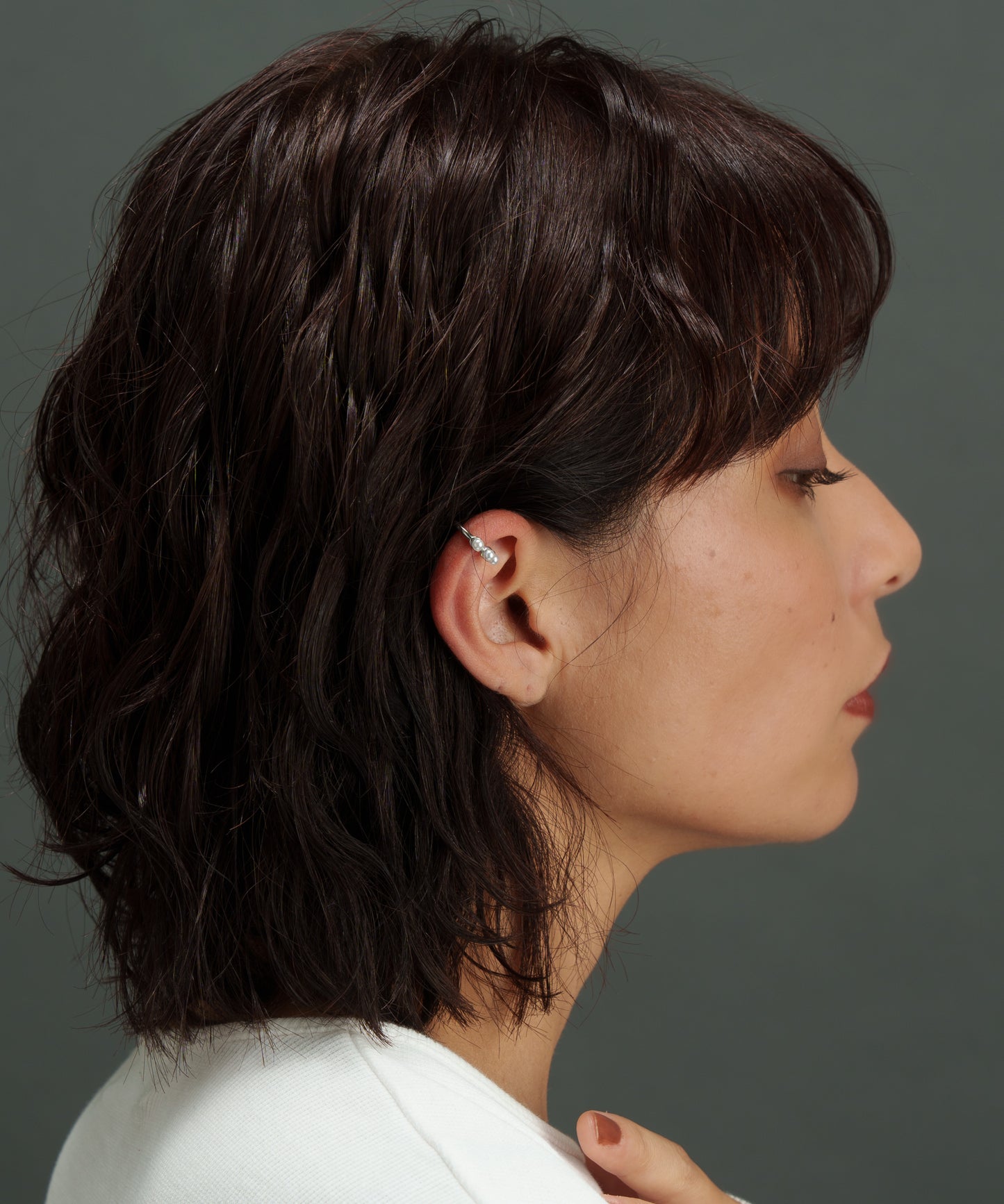 パールライクラインイヤーカフ【Silver】